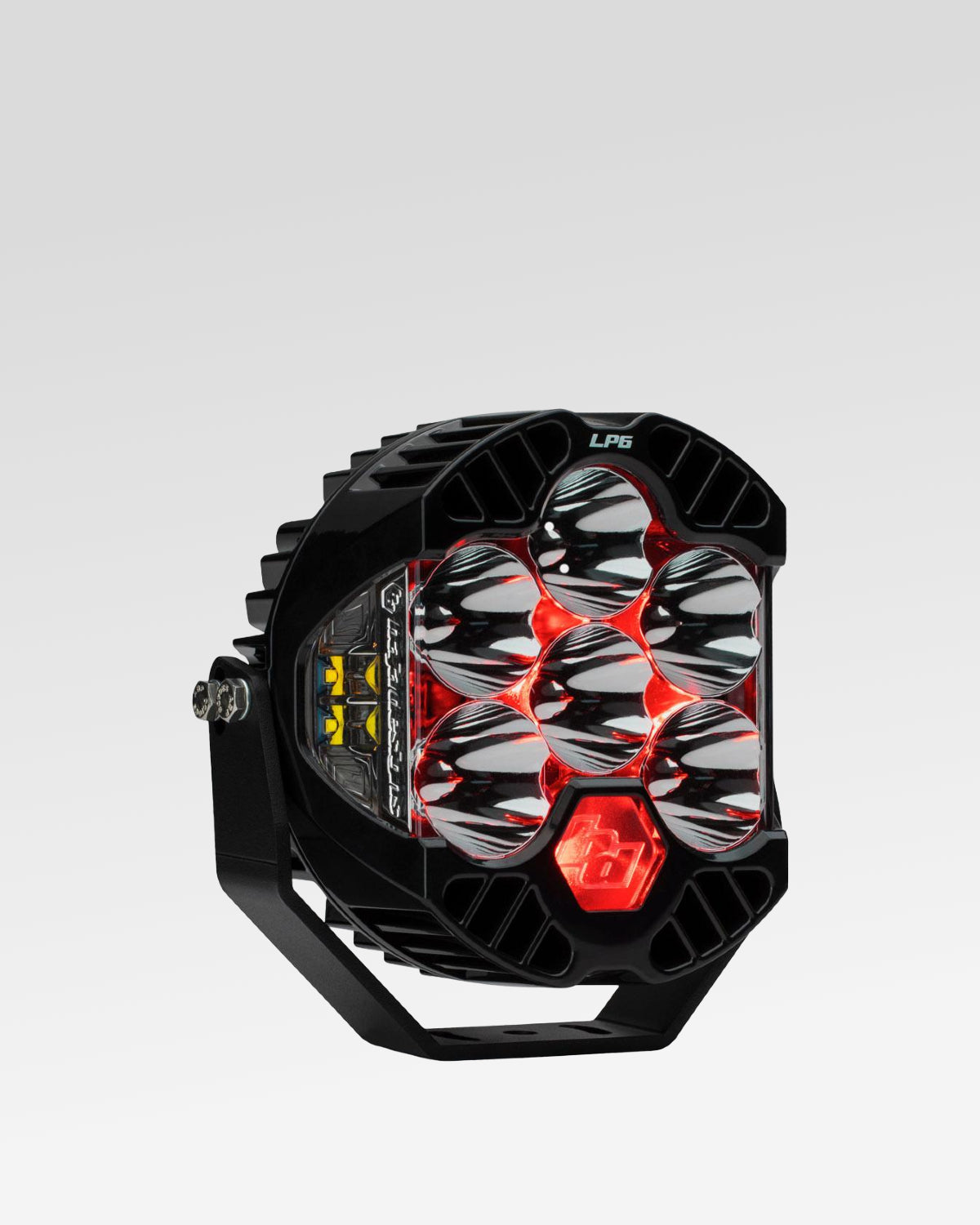 Baja Designs LP6 Pro LED Light Pod with Clear Driving/Combo Lens with Red Backlight