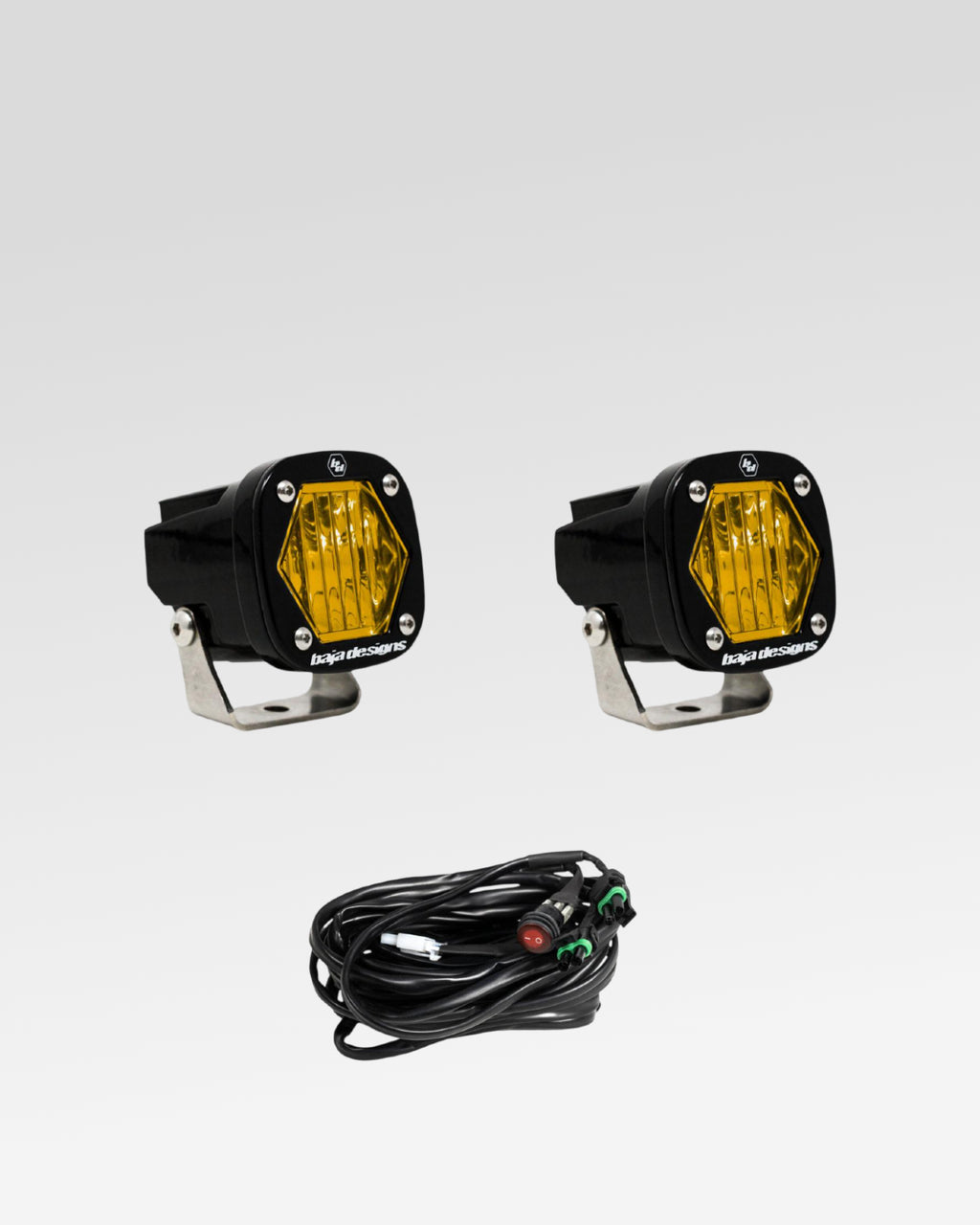 Baja Designs S1 LED Light Pods with Baja Amber Wide Cornering Lens