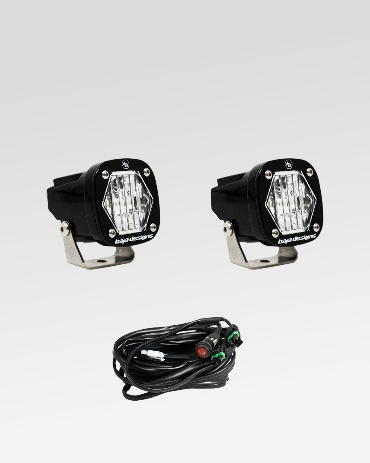 Baja Designs S1 LED Light Pods with Wide Cornering Beam Pattern and Clear Lens - Pair
