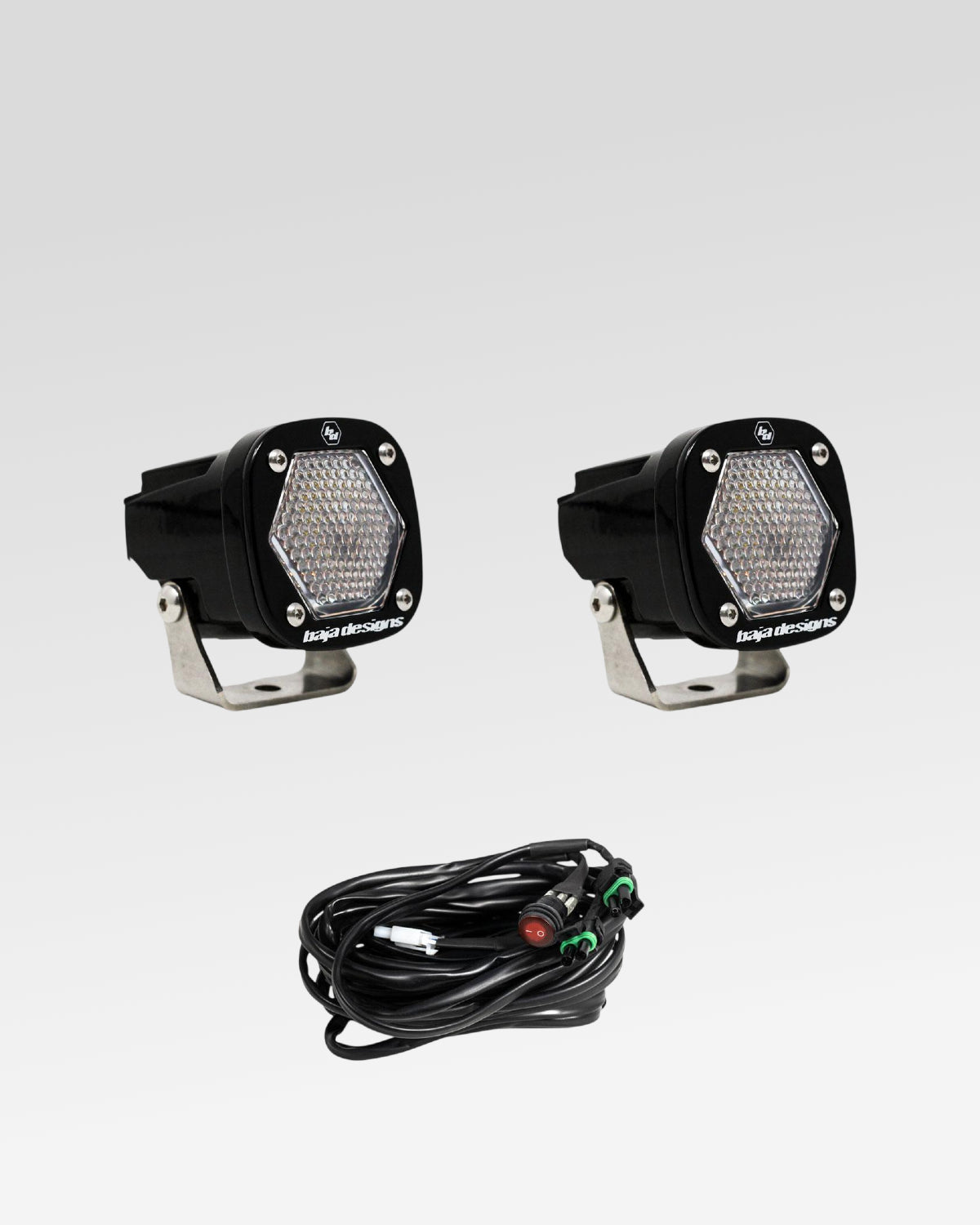 Baja Designs S1 LED Light Pods with Work Scene Beam Pattern and Clear Lens - Pair
