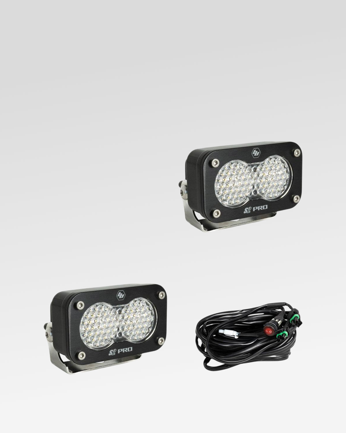 Baja Designs S2 Pro LED Light Pods with Work Scene Beam Pattern and Clear Lens - Pair