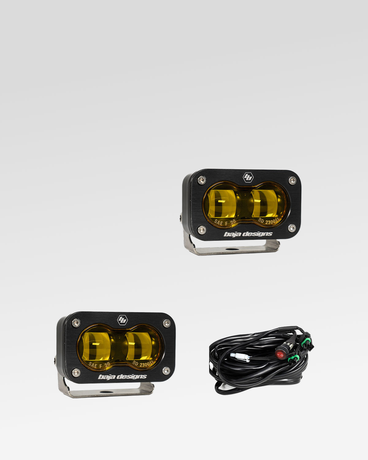 Baja Designs S2 SAE LED Light Pods with Baja Amber Lens - Pair