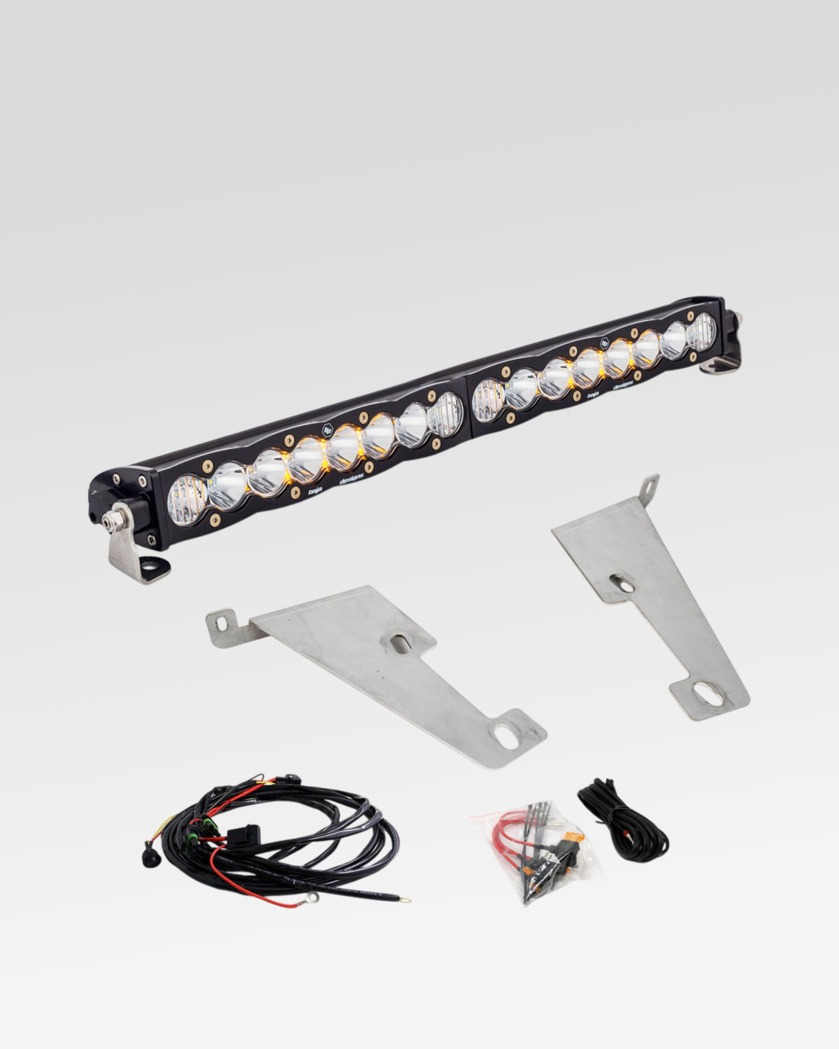 Baja Designs S8 20 in Lower Grille LED Light Bar Kit with Driving-Combo Beam Pattern, Clear Lens, and Amber Backlight for 3rd-Gen Tundra (2022–Present)