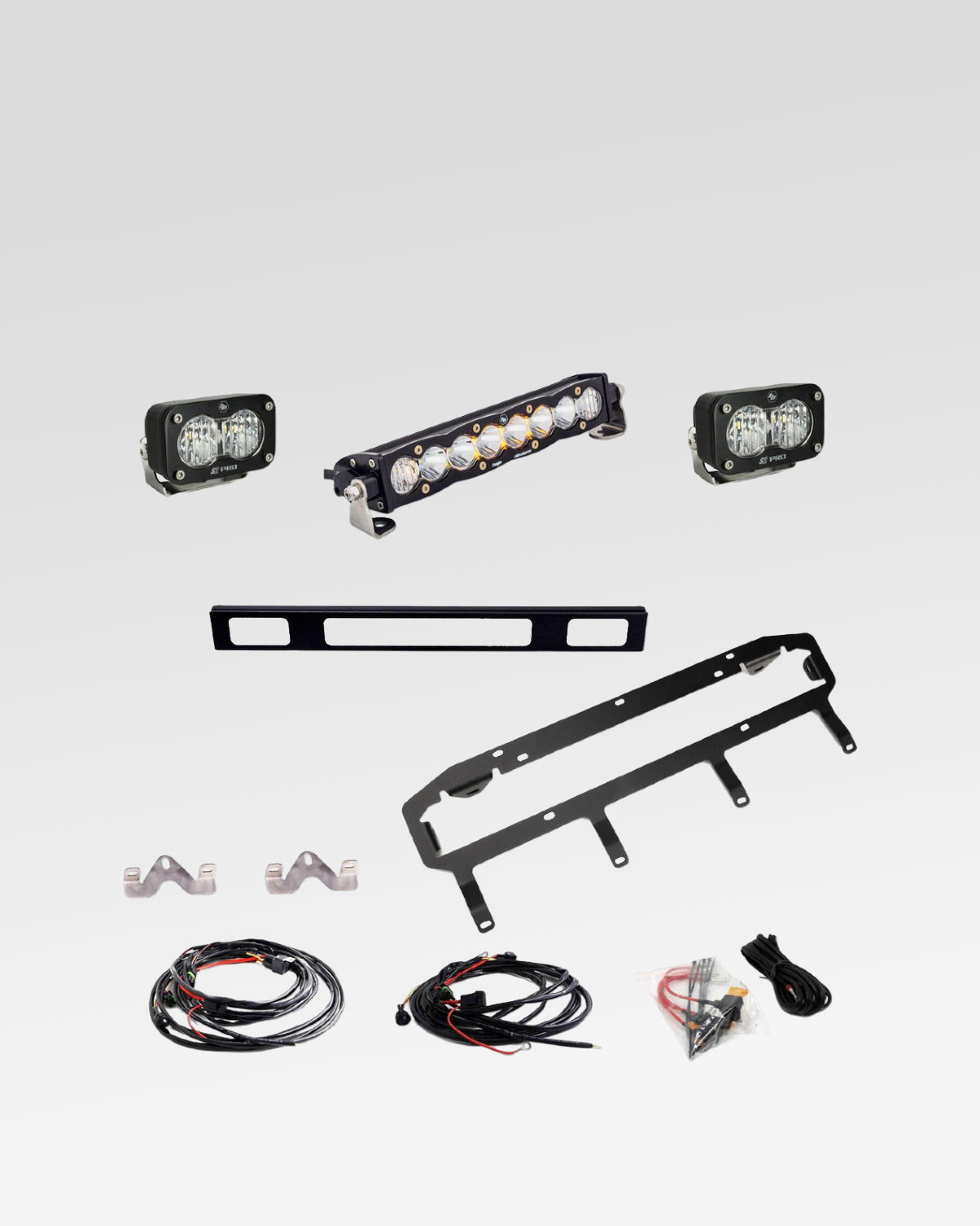 Baja Designs S8 and S2 Pro LED Grille Light Bar Kit with Clear Multi-Pattern Lens for 6th-Gen 4Runner Trailhunter and TRD Pro (2025–Present)