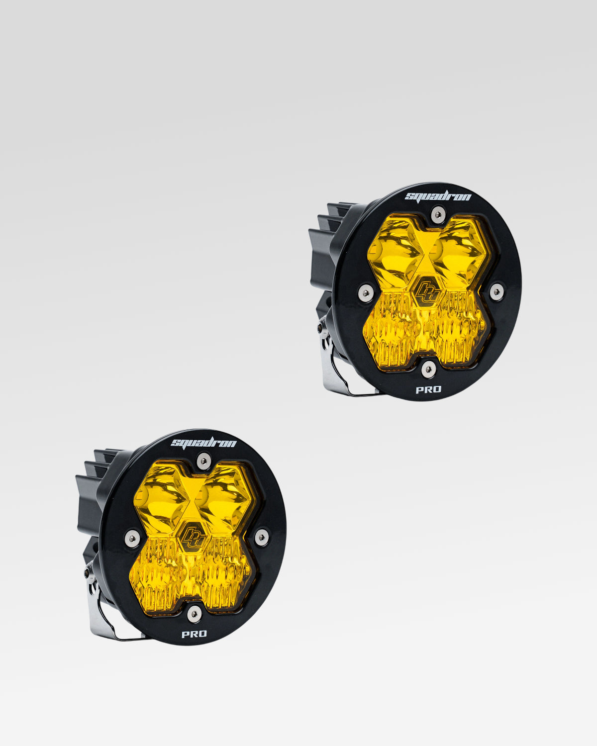 Baja Designs Squadron-R Pro 2.0 LED Light Pods with Driving-Combo Beam Pattern and Baja Amber Lens - Pair
