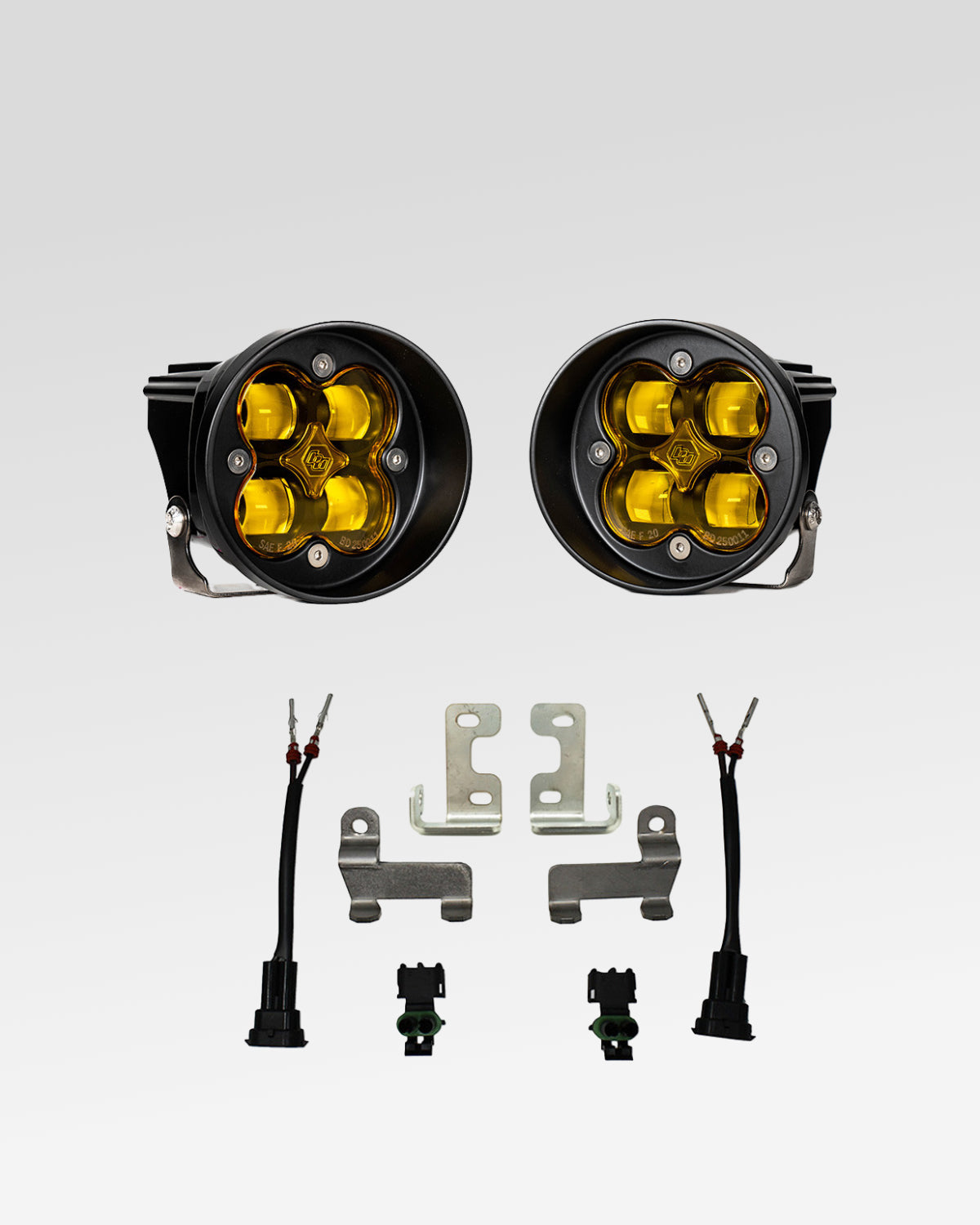 Baja Designs Squadron-R SAE LED Fog Light Kit with SAE Fog Beam Pattern and Baja Amber Lens for 2.5-Gen Tundra (2014–2021)