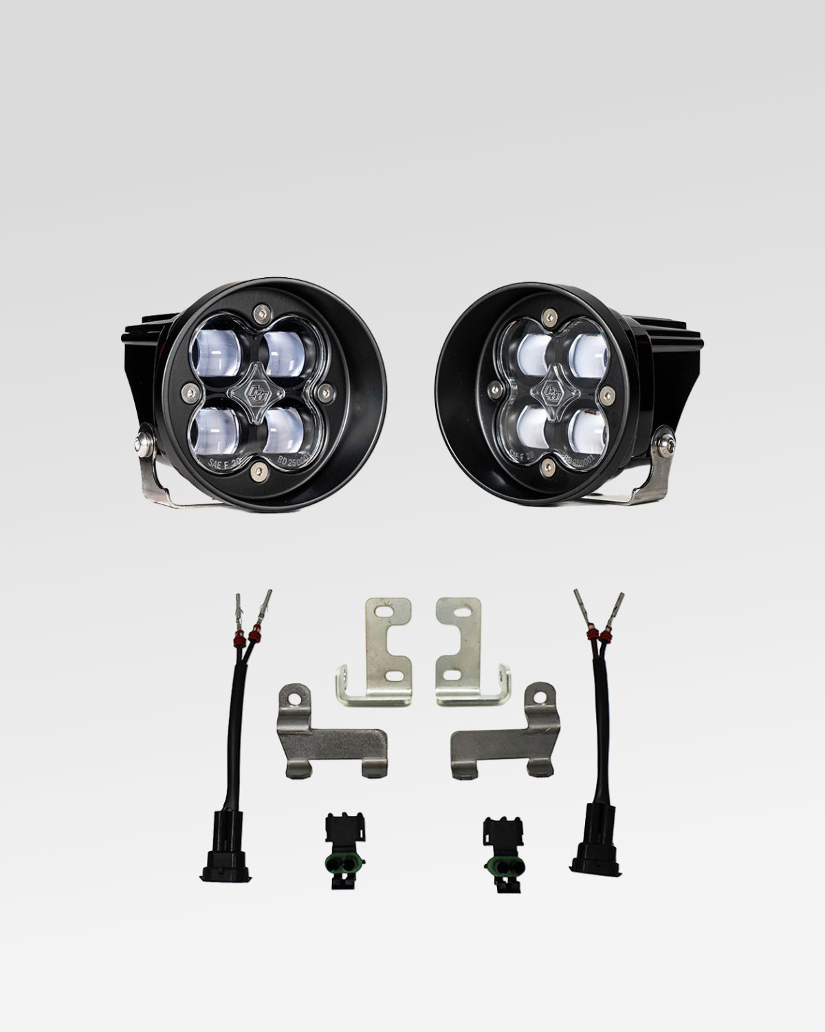 Baja Designs Squadron-R SAE LED Fog Light Kit with SAE Fog Beam Pattern and Clear Lens for 2.5-Gen Tundra (2014–2021)