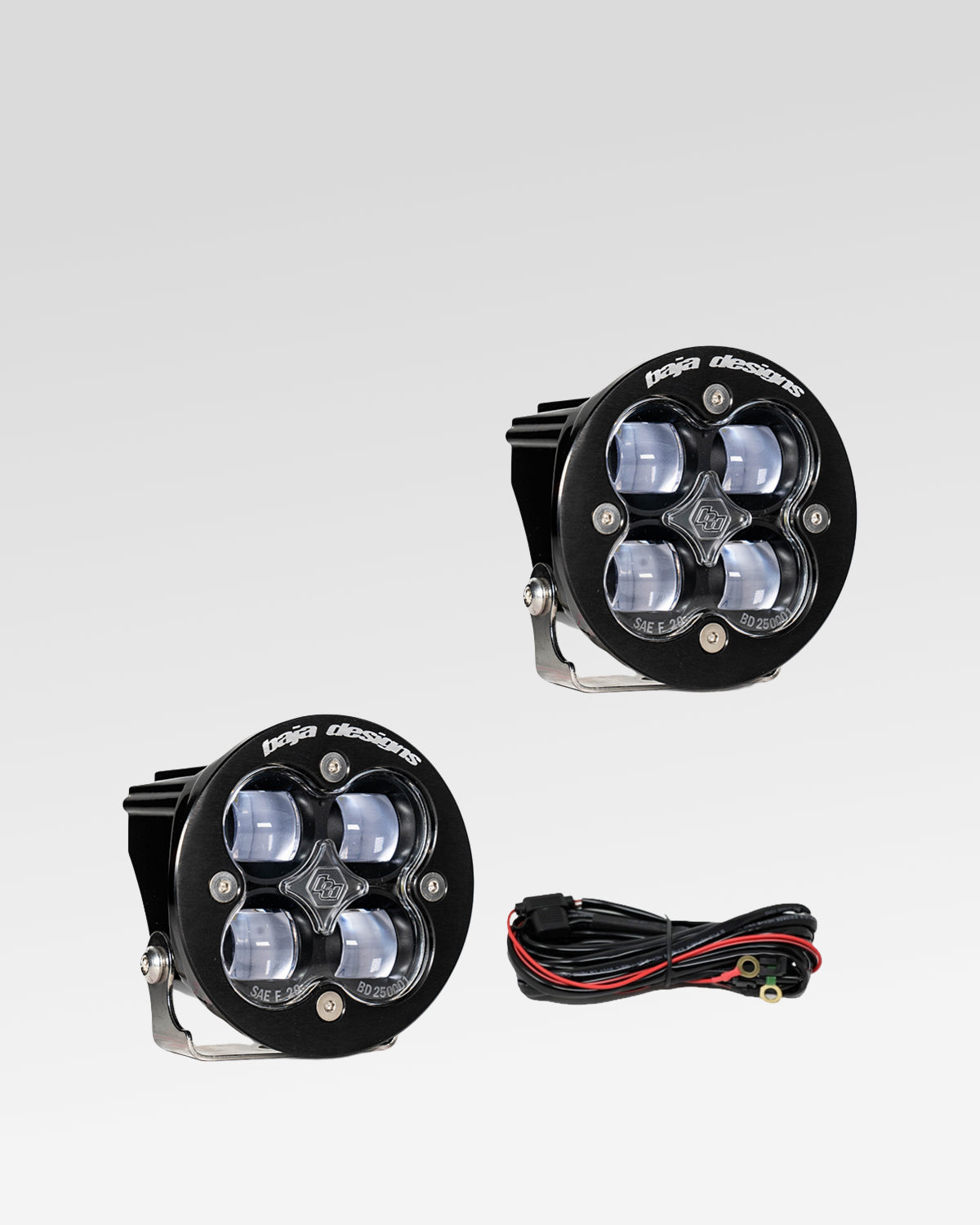Baja Designs Squadron-R SAE LED Light Pods with Clear SAE Fog Lens - Pair
