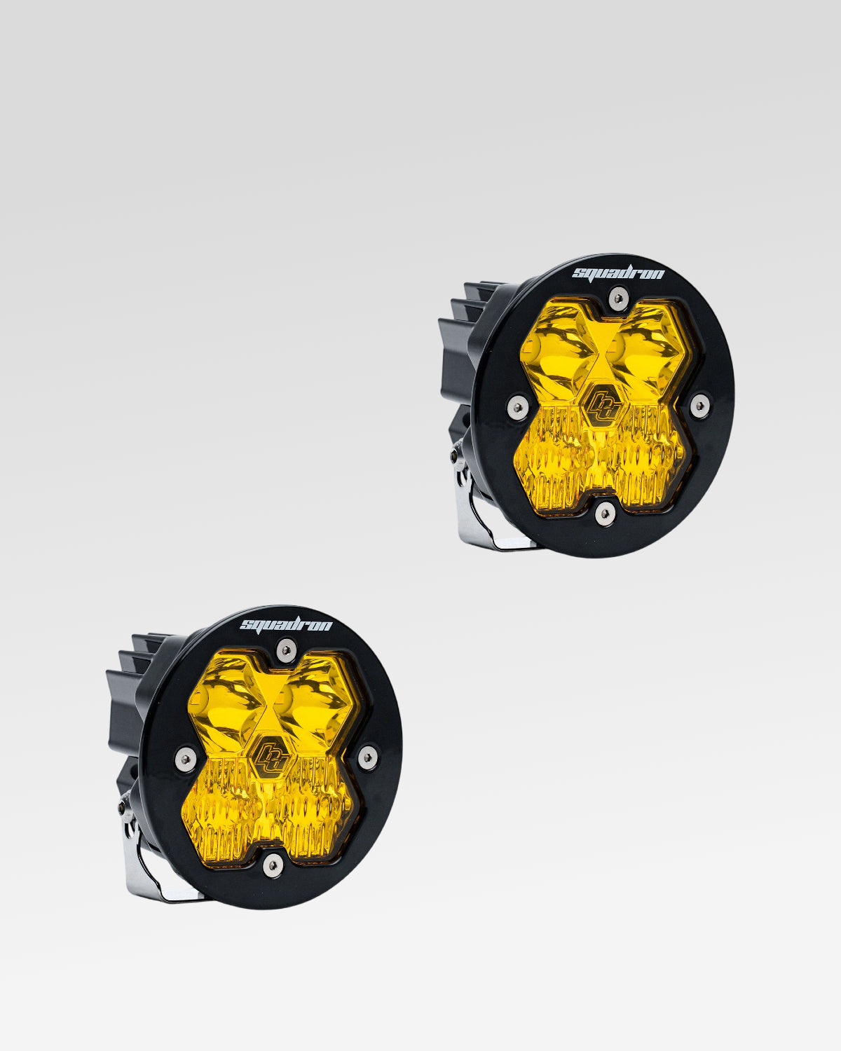 Baja Designs Squadron-R Sport 2.0 LED Light Pods with Driving-Combo Beam Pattern and Baja Amber Lens - Pair