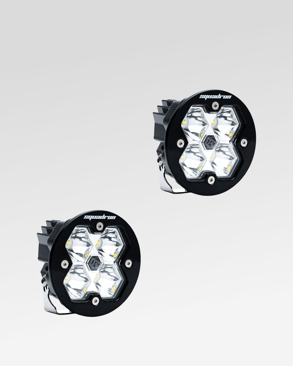 Baja Designs Squadron-R Sport 2.0 LED Light Pods with Spot Beam Pattern and Clear Lens - Pair