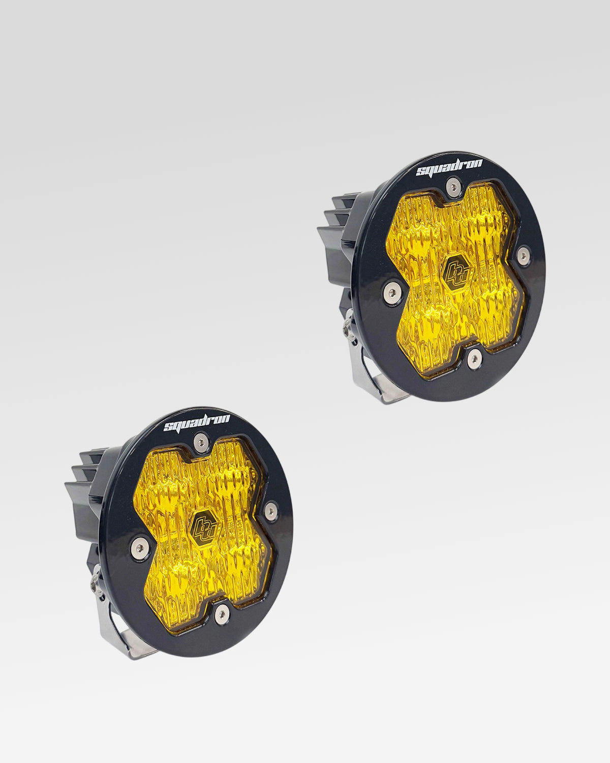Baja Designs Squadron-R Sport 2.0 LED Light Pods with Wide Cornering Beam Pattern and Baja Amber Lens - Pair