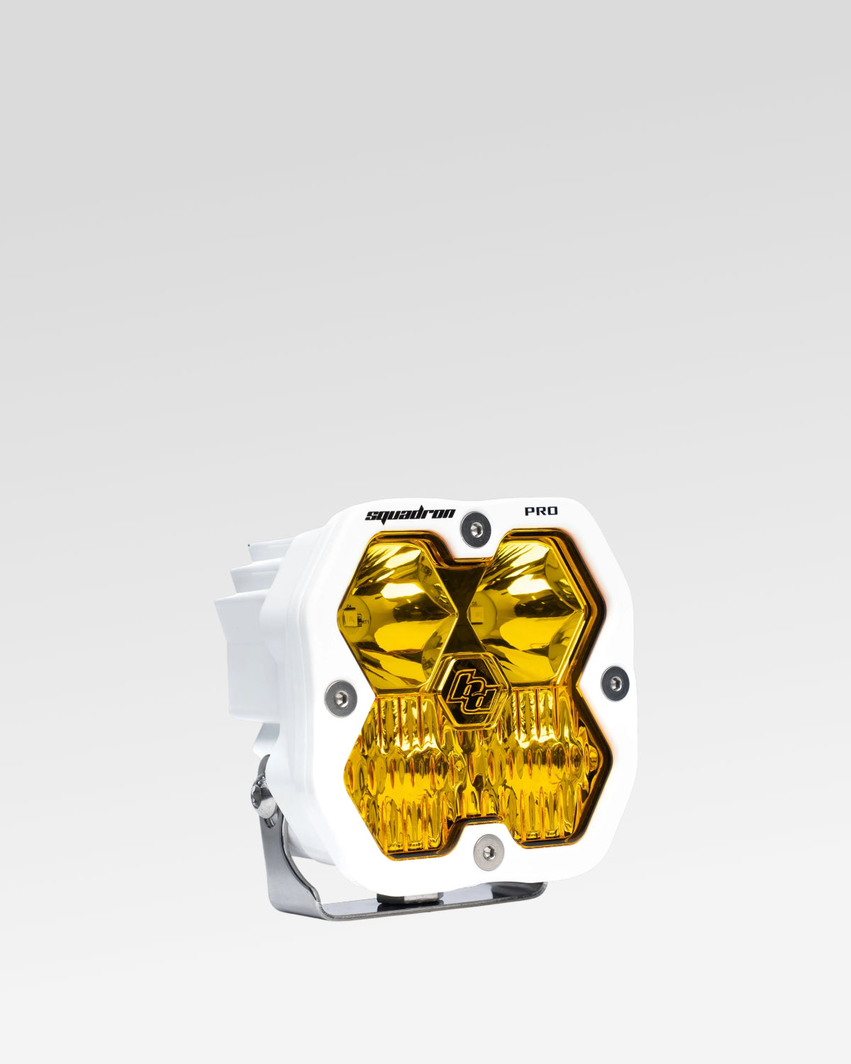 Baja Designs Squadron Pro 2.0 LED Light Pod with Driving-Combo Beam Pattern, Baja Amber Lens, and White Housing