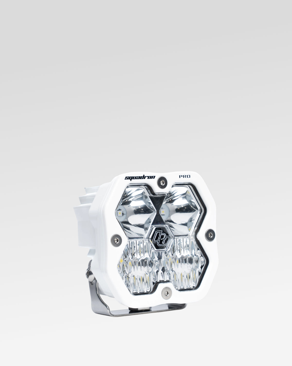 Baja Designs Squadron Pro 2.0 LED Light Pod with Driving-Combo Beam Pattern, Clear Lens, and White Housing