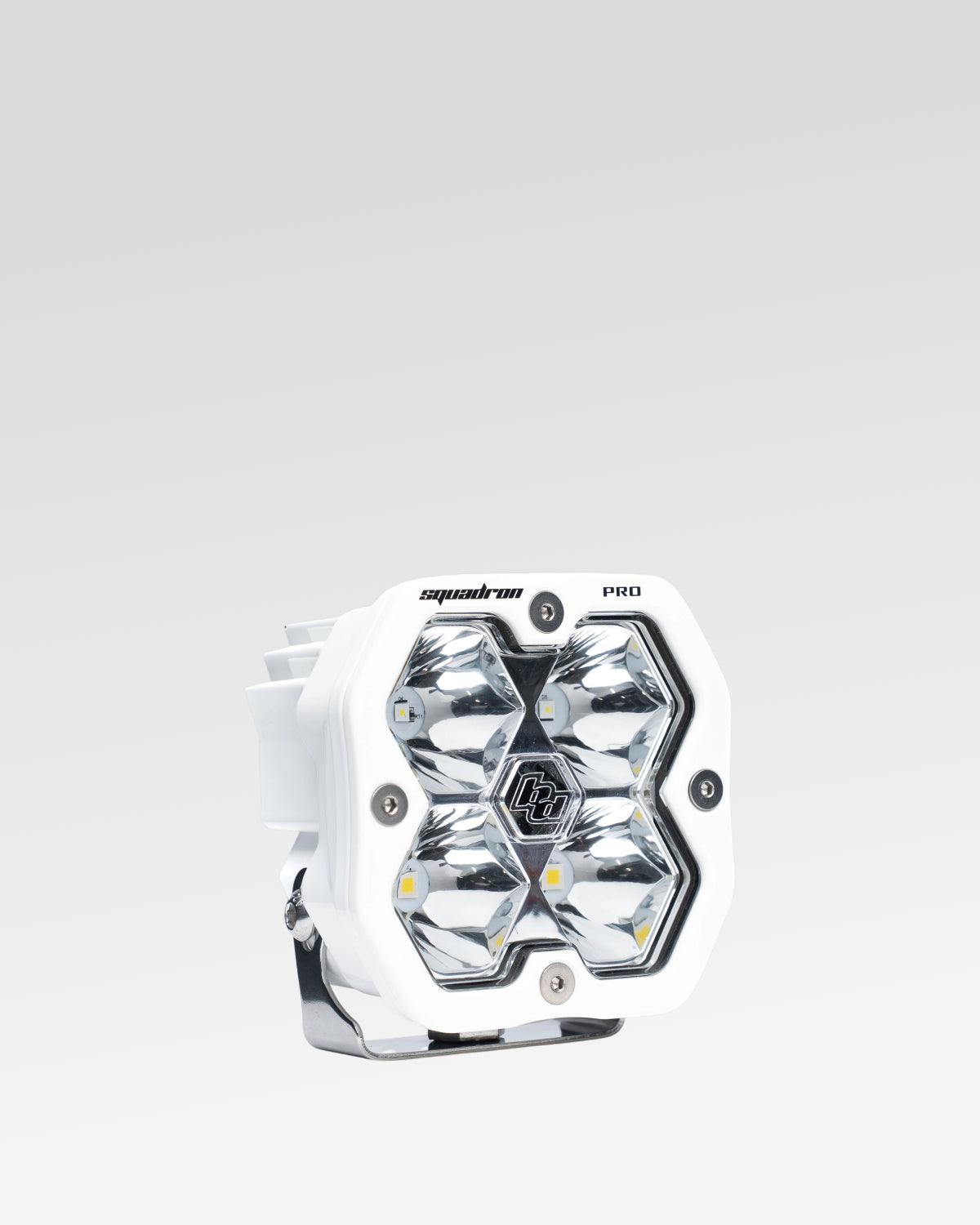 Baja Designs Squadron Pro 2.0 LED Light Pod with Spot Beam Pattern, Clear Lens, and White Housing