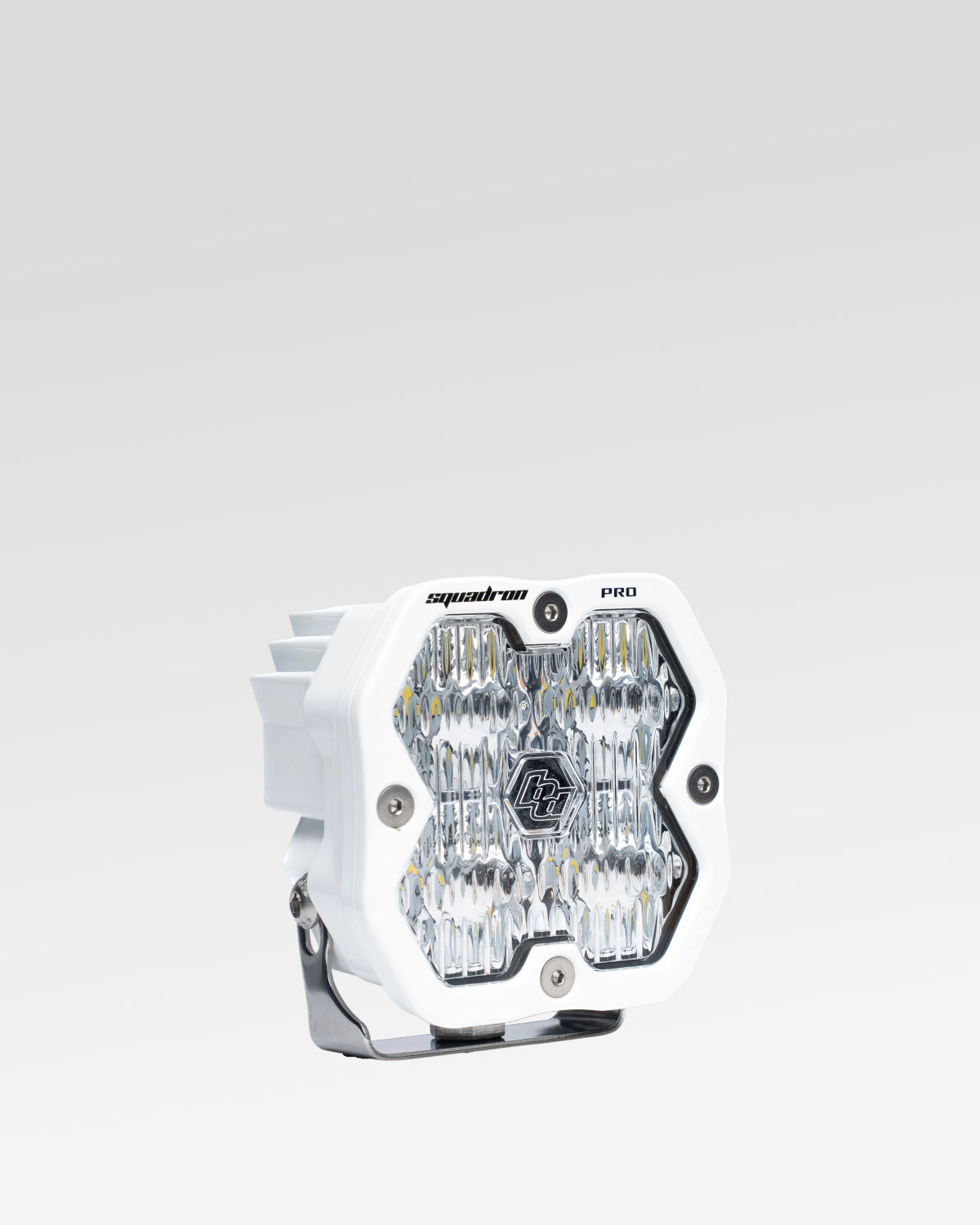 Baja Designs Squadron Pro 2.0 LED Light Pod with Wide Cornering Beam Pattern, Clear Lens, and White Housing