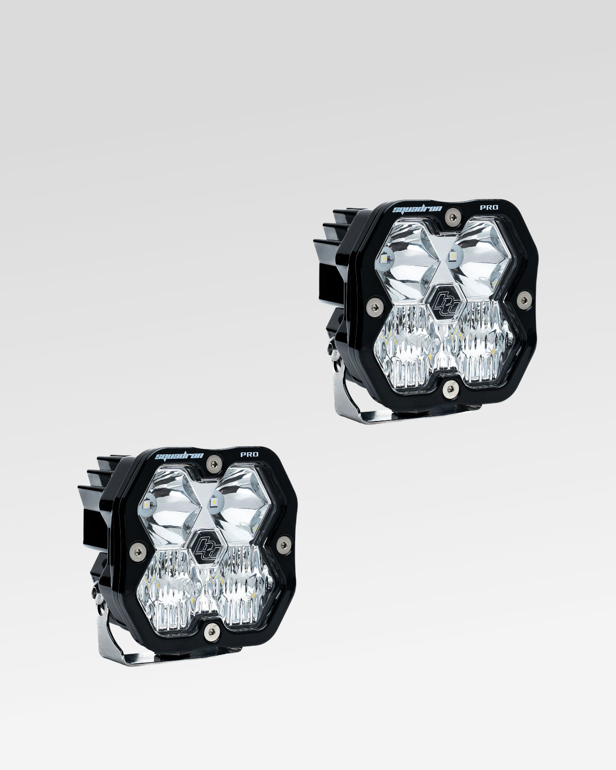 Baja Designs Squadron Pro 2.0 LED Light Pods with Driving-Combo Beam Pattern and Clear Lens - Pair