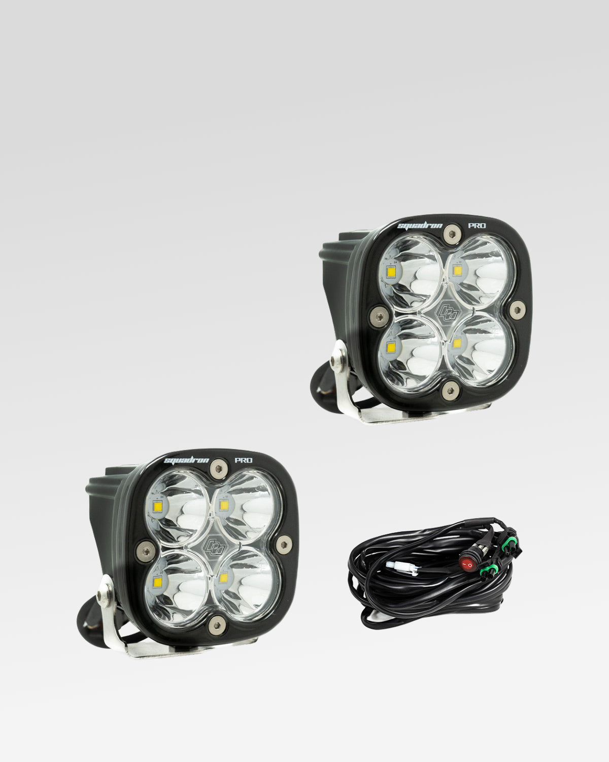 Baja Designs Squadron Pro LED Light Pods with Clear Spot Lens - Pair