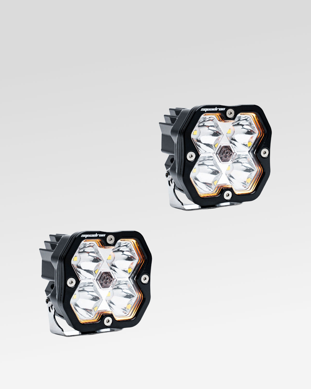 Baja Designs Squadron Sport 2.0 LED Light Pods with Spot Beam Pattern and Clear Lens - Pair