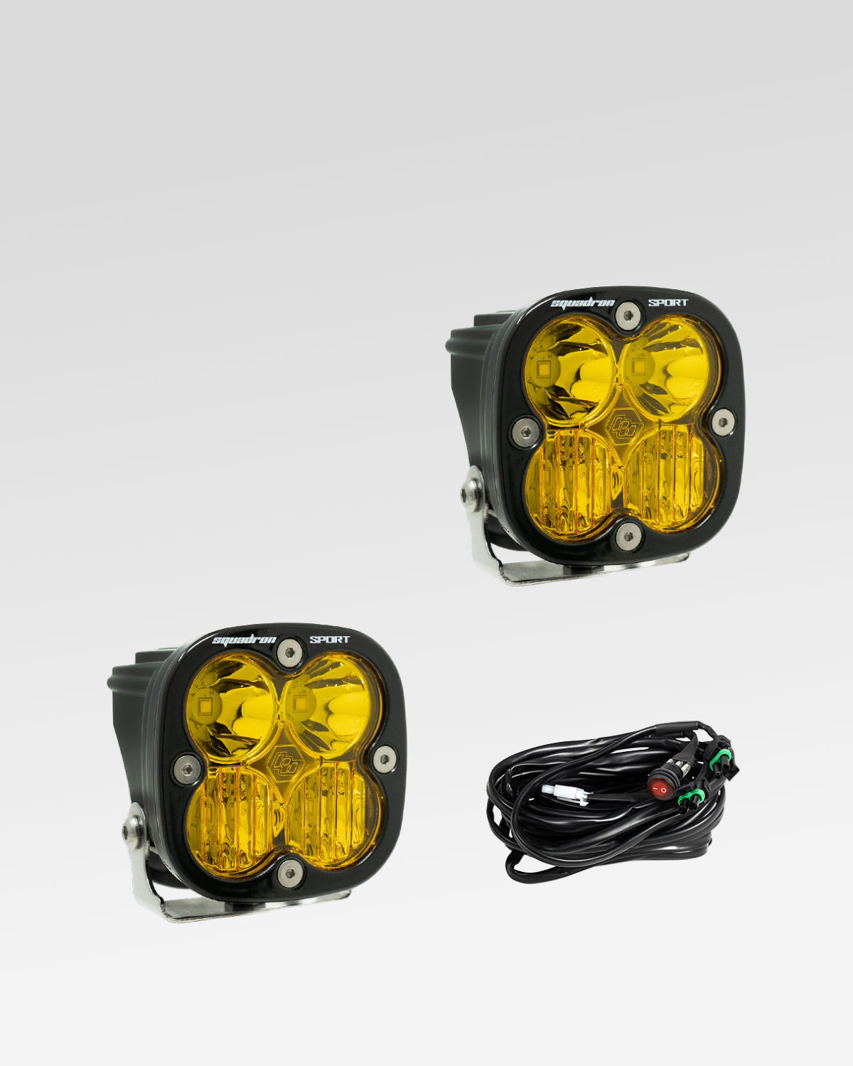 Baja Designs Squadron Sport LED Light Pods with Baja Amber Driving/Combo Lens - Pair
