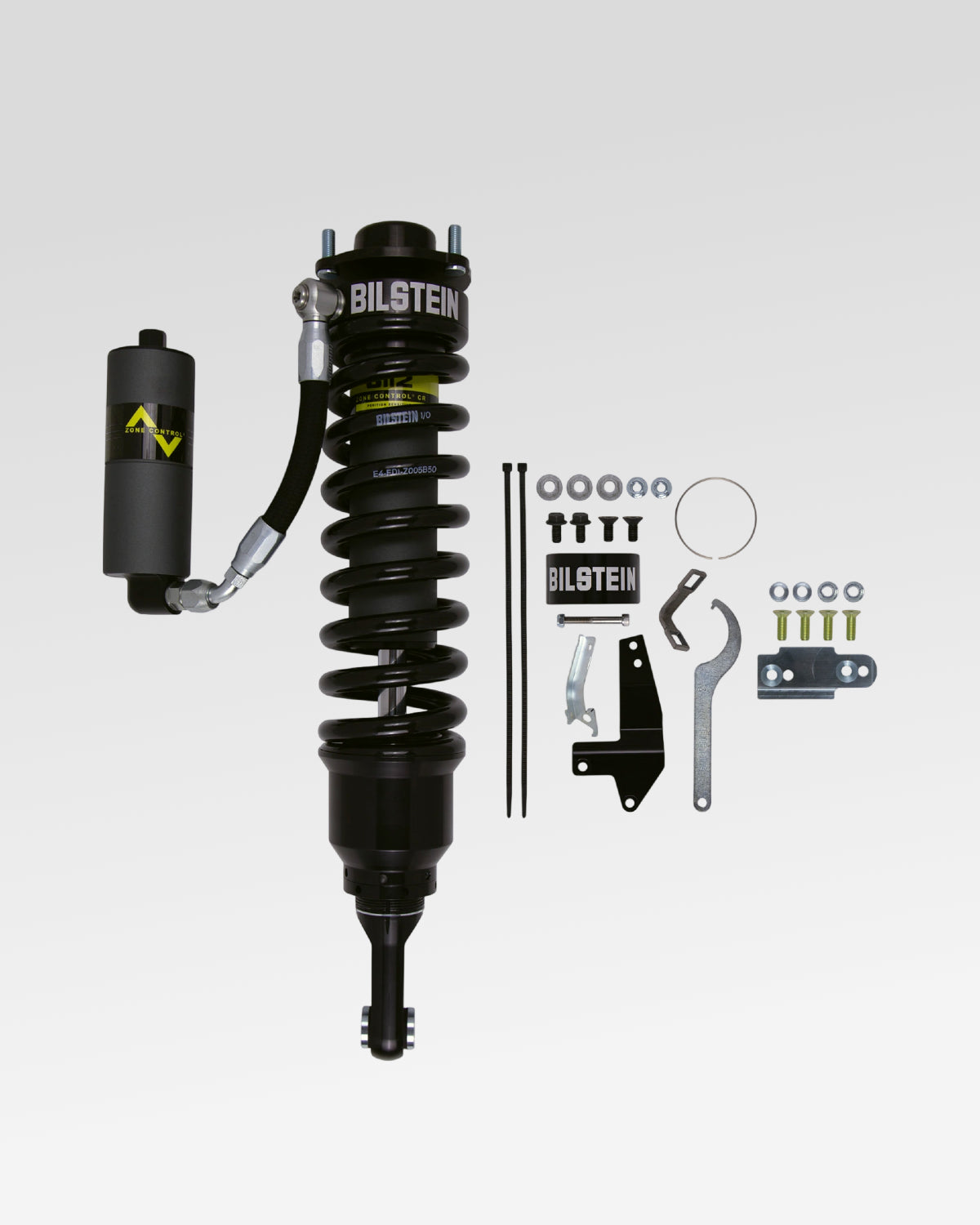 Bilstein B8 8112 ZoneControl CR Front Driver-Side Remote-Reservoir Coilover with 1.3–4 in Lift for 4th-Gen 4Runner (2003–2009)