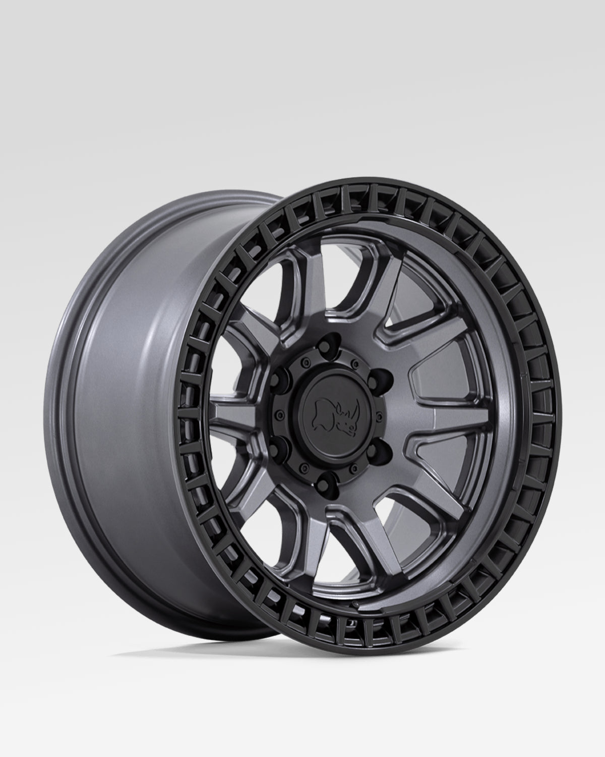 Black Rhino Calico 17 x 8.5 in Wheel in Matte Gunmetal with Matte Black Lip with -10 mm Offset