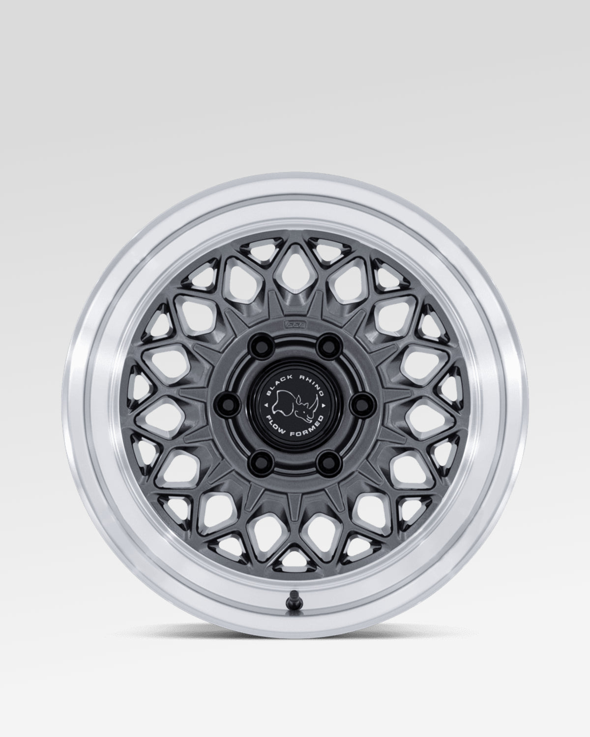 Black Rhino Graz 17 x 8.5 in Bead-Retention Wheel in Gloss Gunmetal Gray with Machined Lip with 0 mm Offset and 6 x 139.7 mm Bolt Pattern