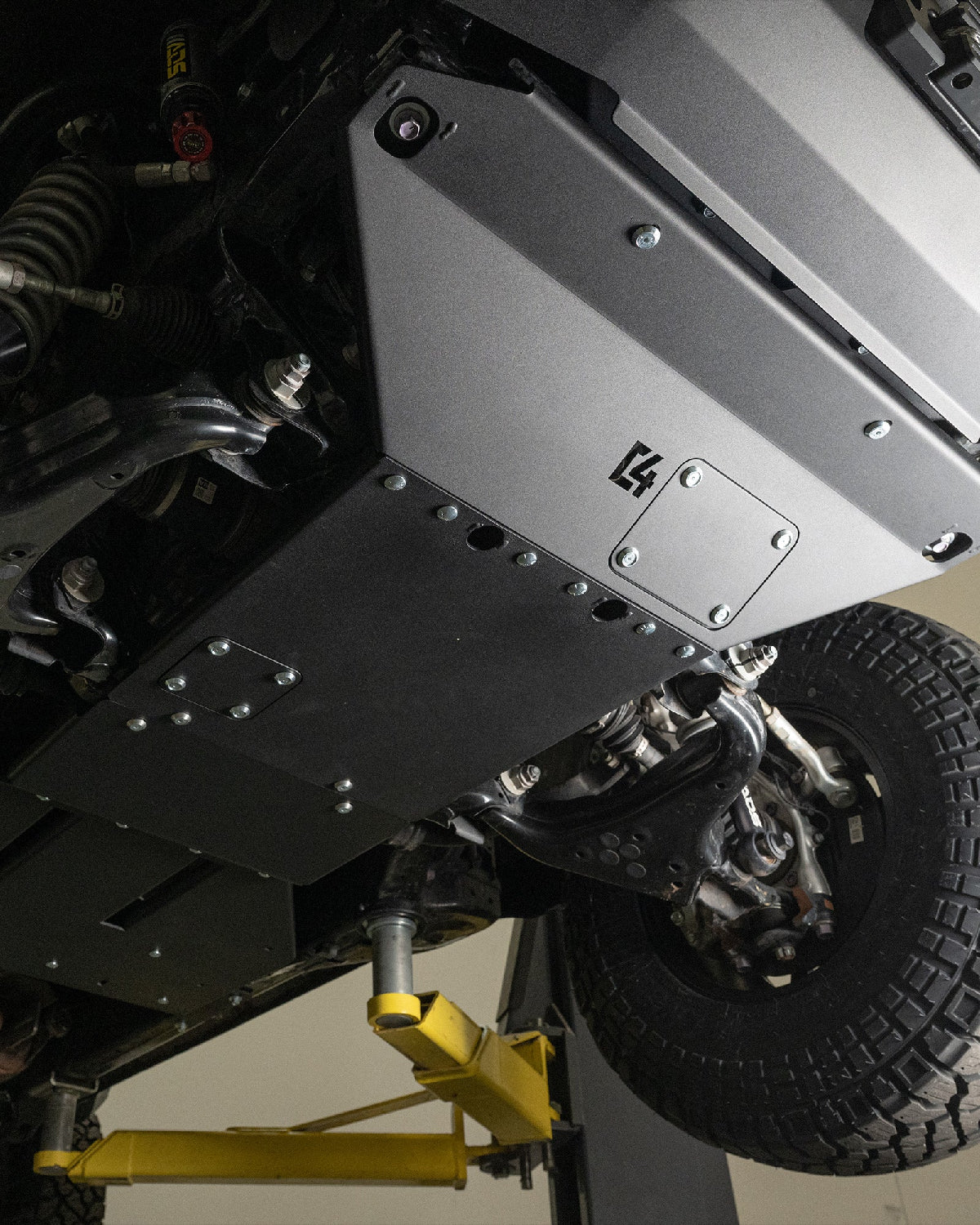 C4 Fabrication 3/16 in Steel Engine Skid Plate for 4th-Gen Tacoma (2024–Present)