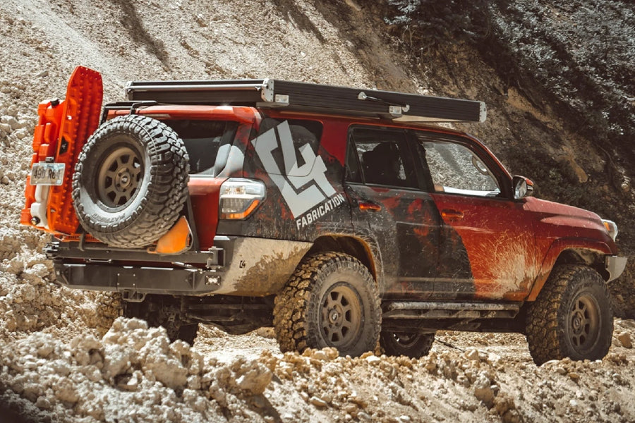 4runner Rear Swing C4 Fabrication Overland Series Rear Bumper with Passenger-Side Full ...