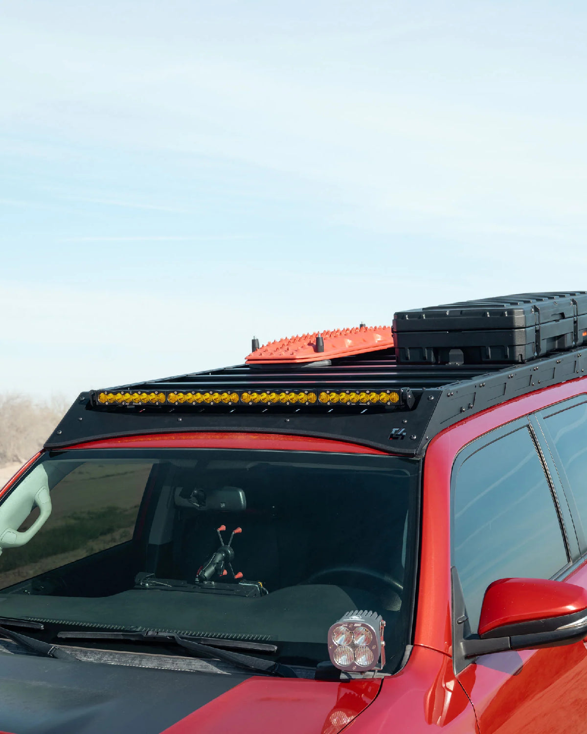 C4 Fabrication Roof Rack with 40 in Light Bar Cutout Fairing for 5th-Gen 4Runner (2010–2024)