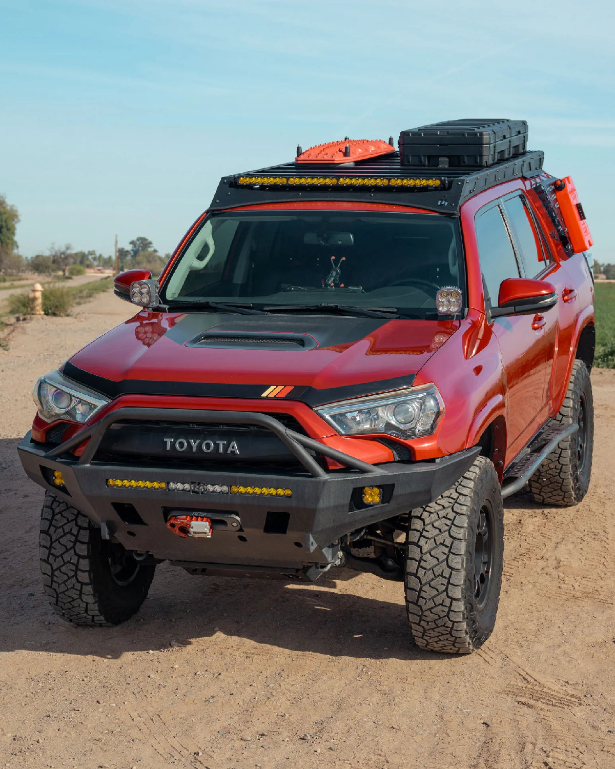 C4 Fabrication Roof Rack with 40 in Light Bar Cutout Fairing for 5th-Gen 4Runner (2010–2024)