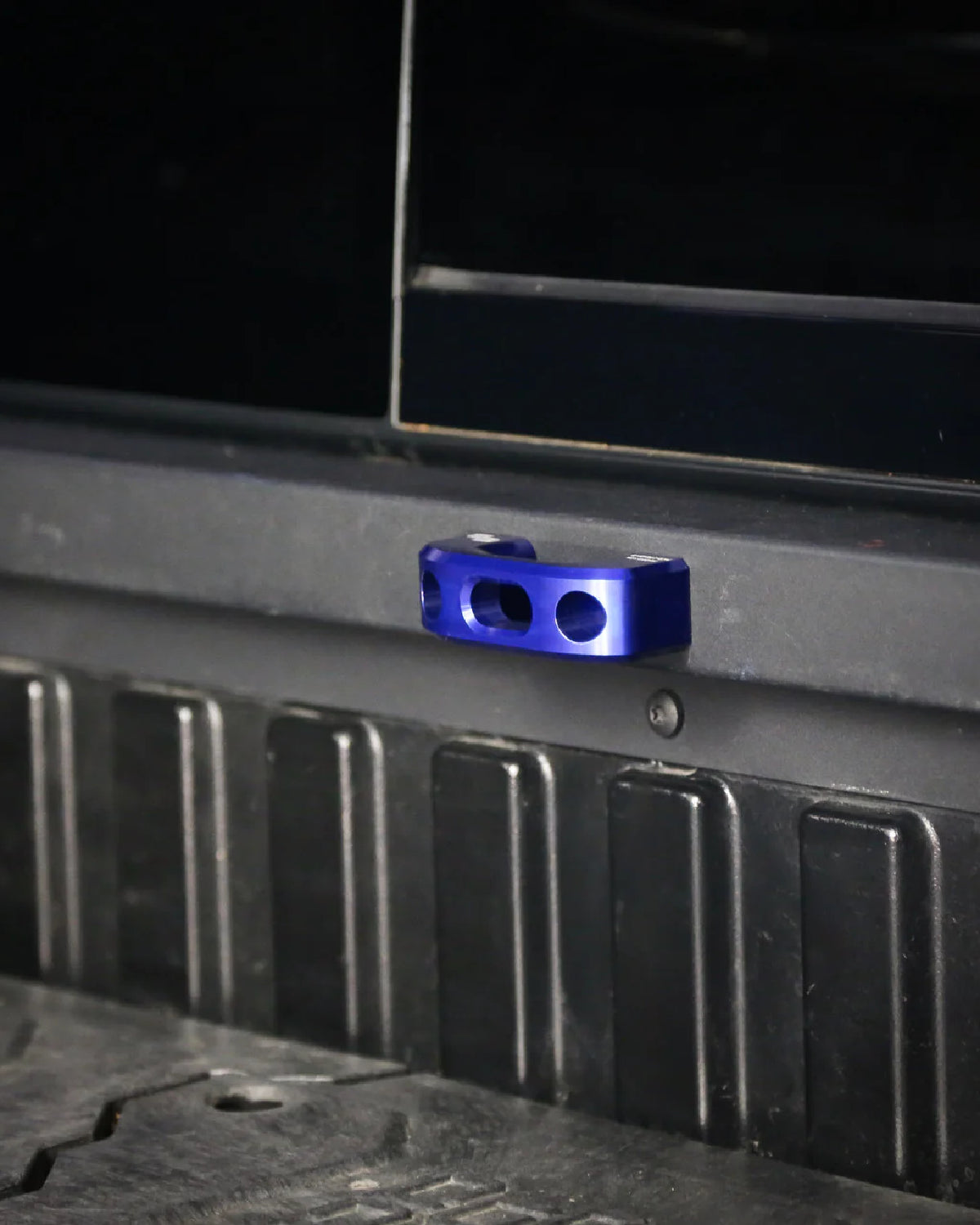 Charvonia Design Bed Center Tie-Down Anchor in Blue Anodized Finish for 3rd-Gen Tacoma (2016–2023)