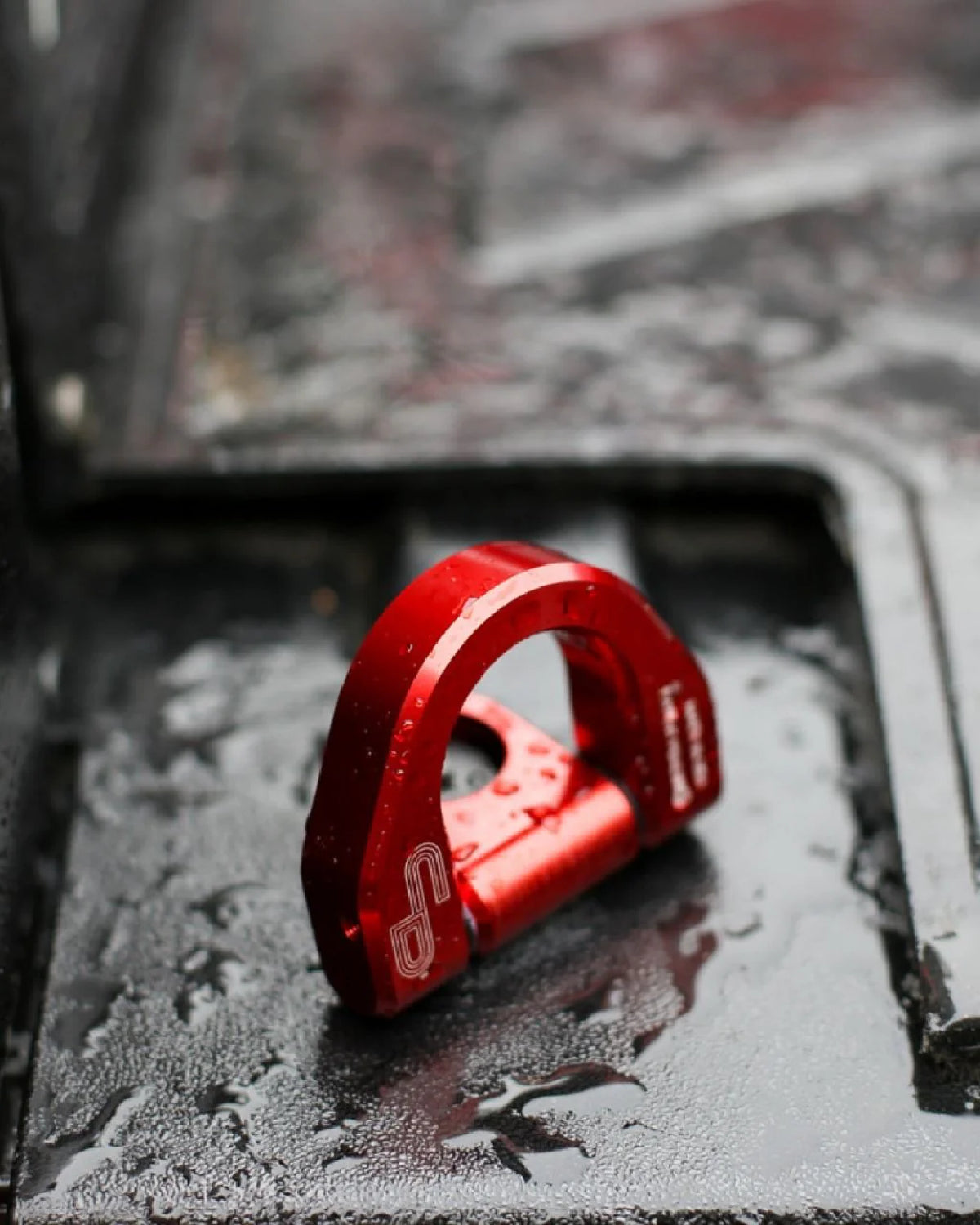 Charvonia Design Bed D-Ring Anchors in Red Anodized Finish for Toyota Tacoma (2005–Present) - Pair