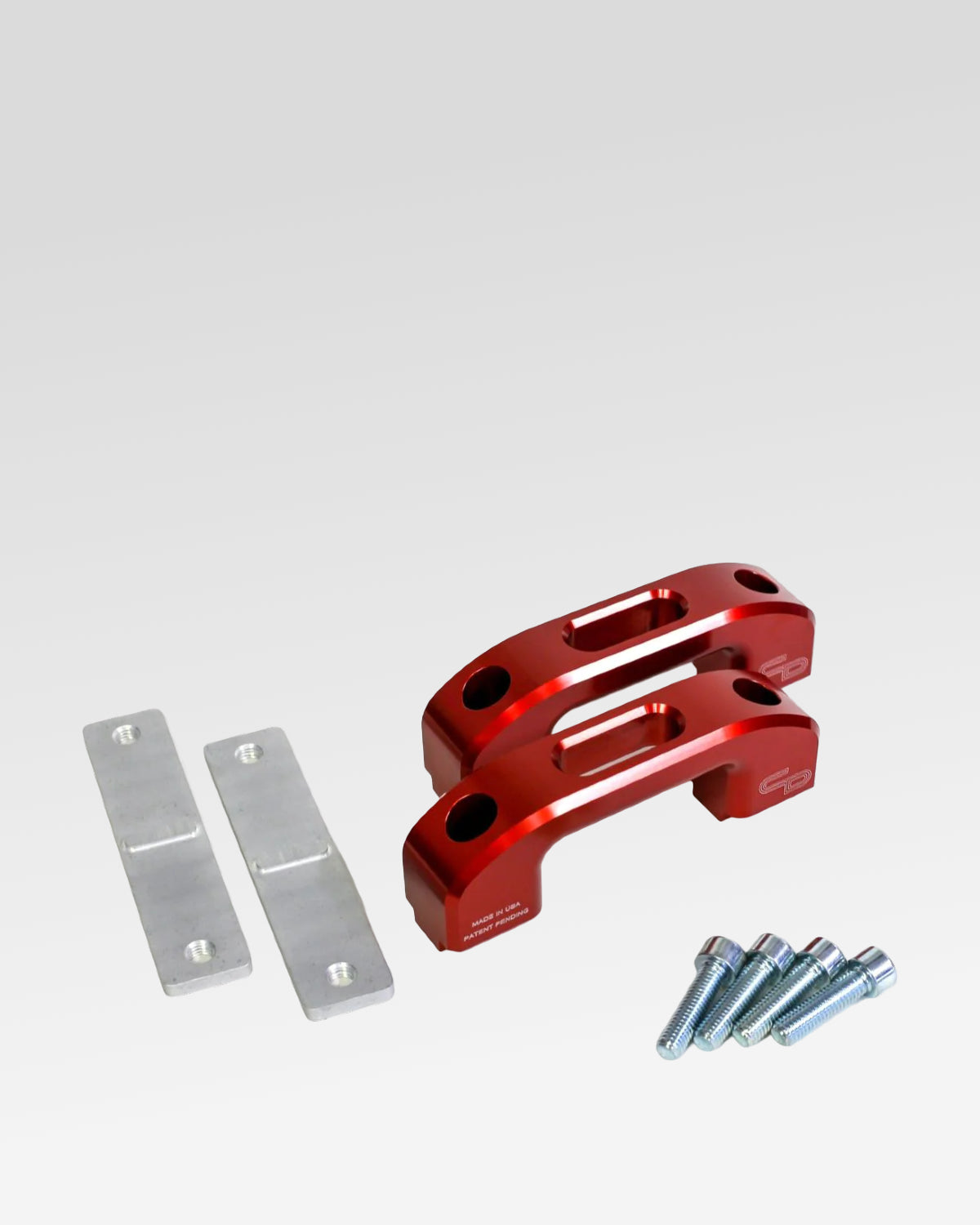 Charvonia Design Bed Rail Tie-Down Anchors in Red Anodized Finish for Toyota Tacoma (2005–Present) - Pair