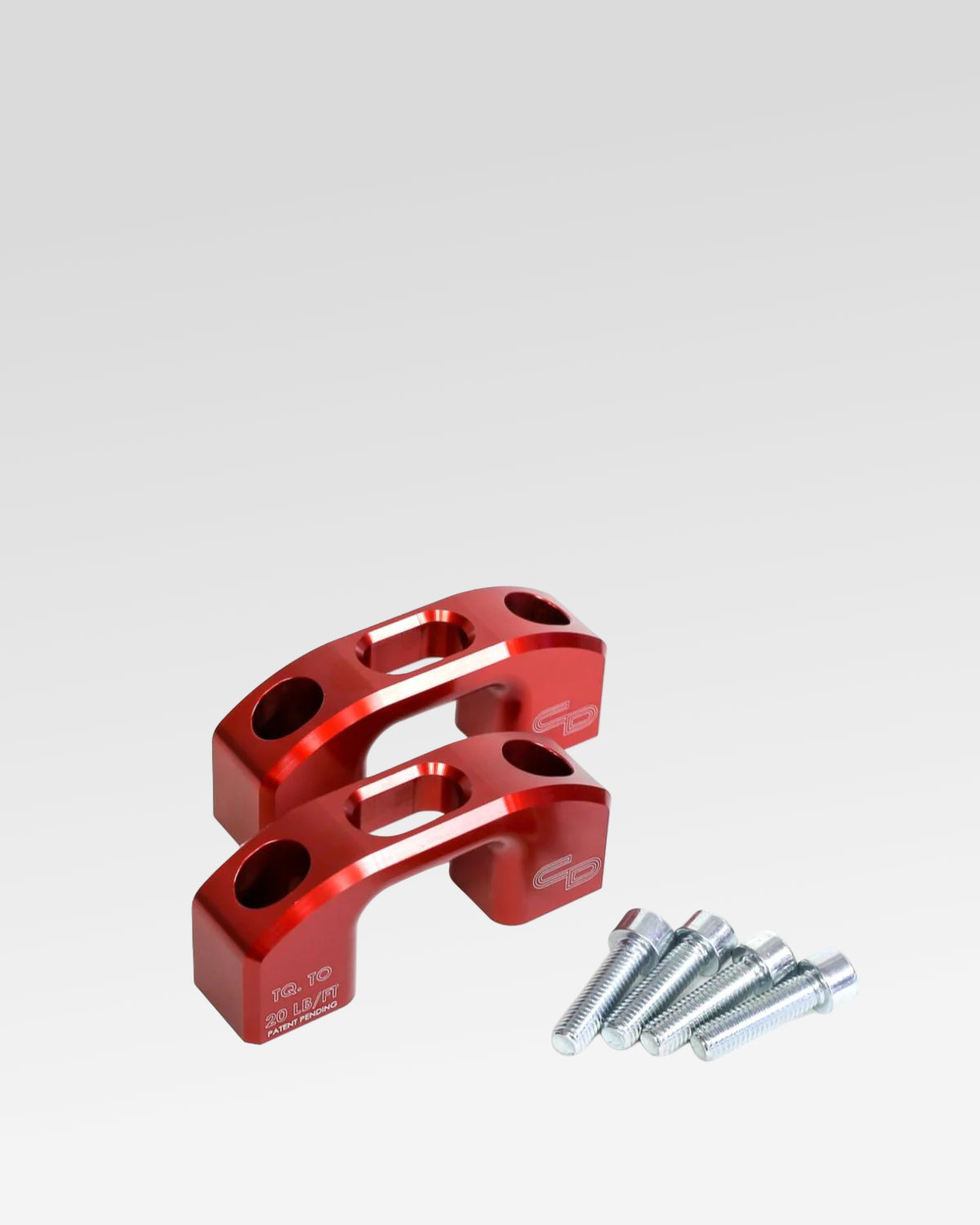 Charvonia Design Bed Tie-Down Anchors in Red Anodized Finish for Toyota Tacoma (1995–Present) - Pair