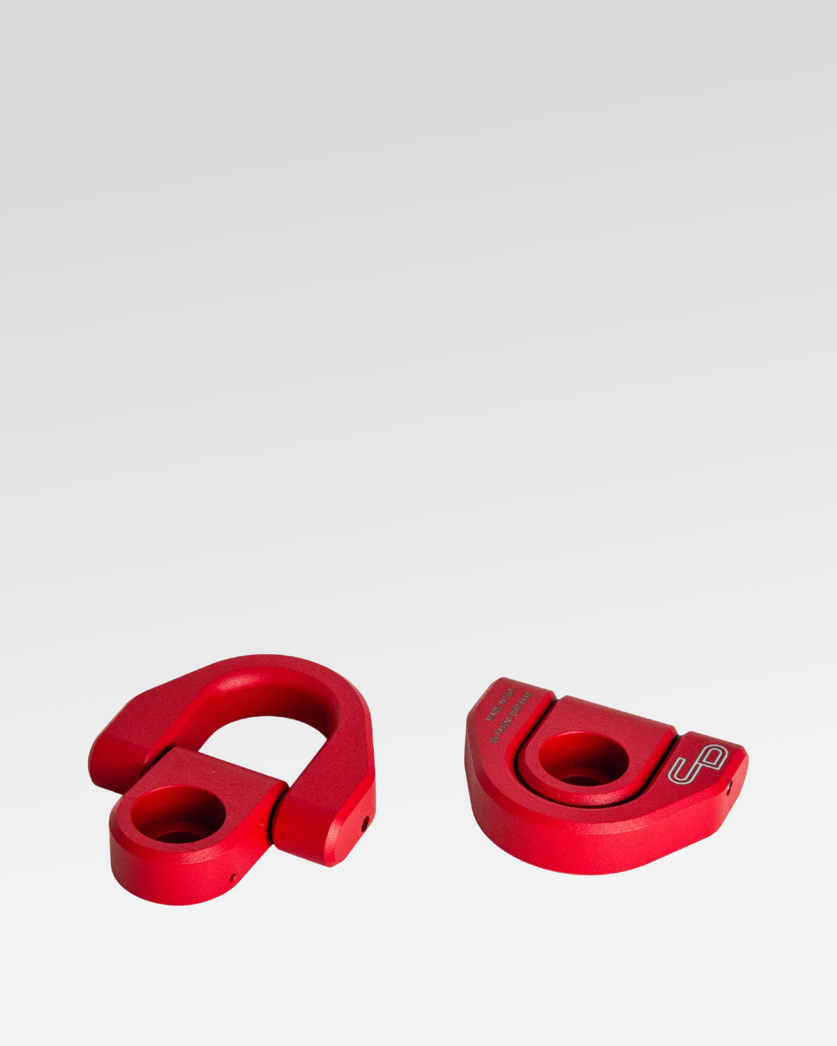 Charvonia Design Bed Tie-Down Anchors in Red Powder-Coated Finish for Toyota Tacoma (2005–Present) - Pair