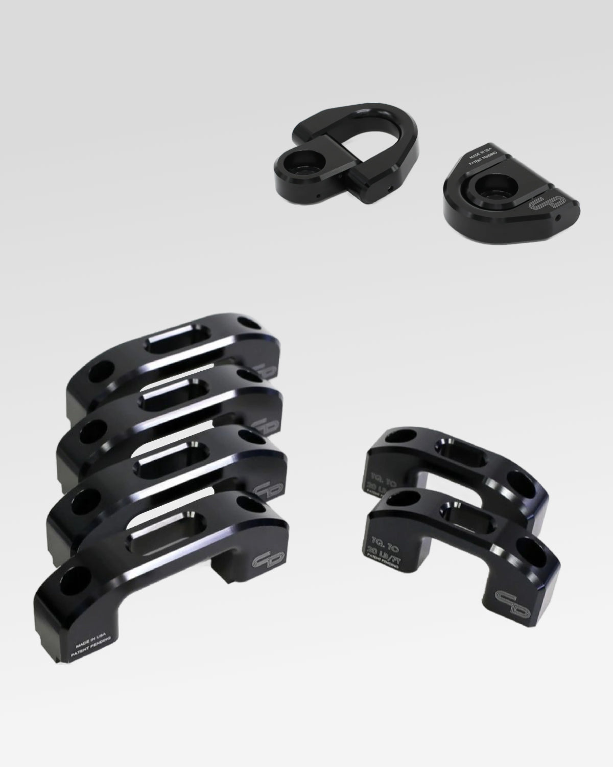 Charvonia Design Complete Bed Tie-Down Kit in Black Anodized Finish for Toyota Tacoma (2005–Present)