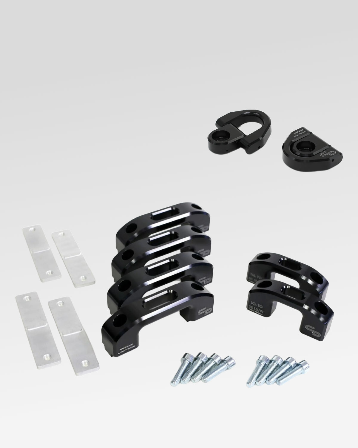 Charvonia Design Complete Bed Tie-Down Kit in Black Anodized Finish for Toyota Tacoma (2005–Present)