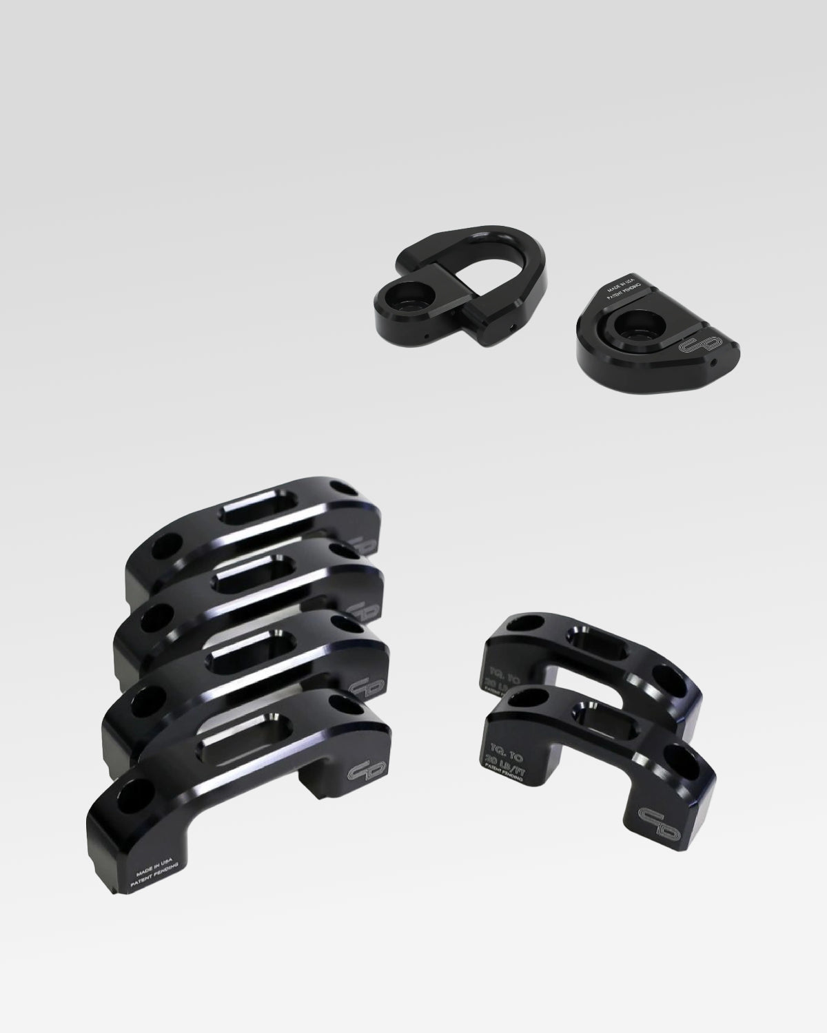 Charvonia Design Complete Bed Tie-Down Kit in Black Anodized Finish for Toyota Tacoma (2005–Present)