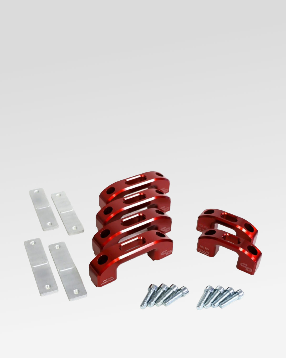 Charvonia Design Complete Bed Tie-Down Kit in Red Anodized Finish for Toyota Tundra (2007–Present)