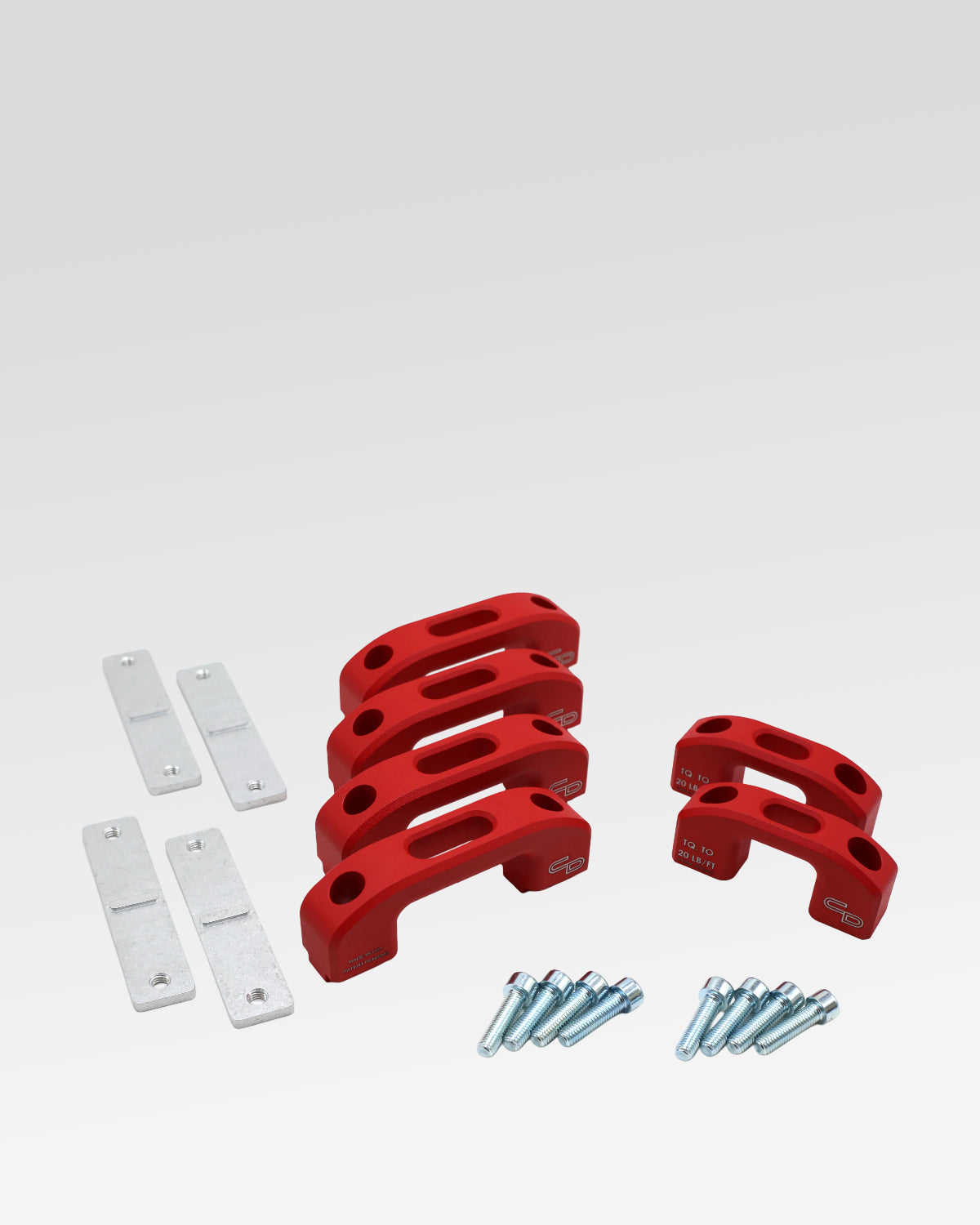 Charvonia Design Complete Bed Tie-Down Kit in Red Powder Coat for Toyota Tundra (2007–Present)