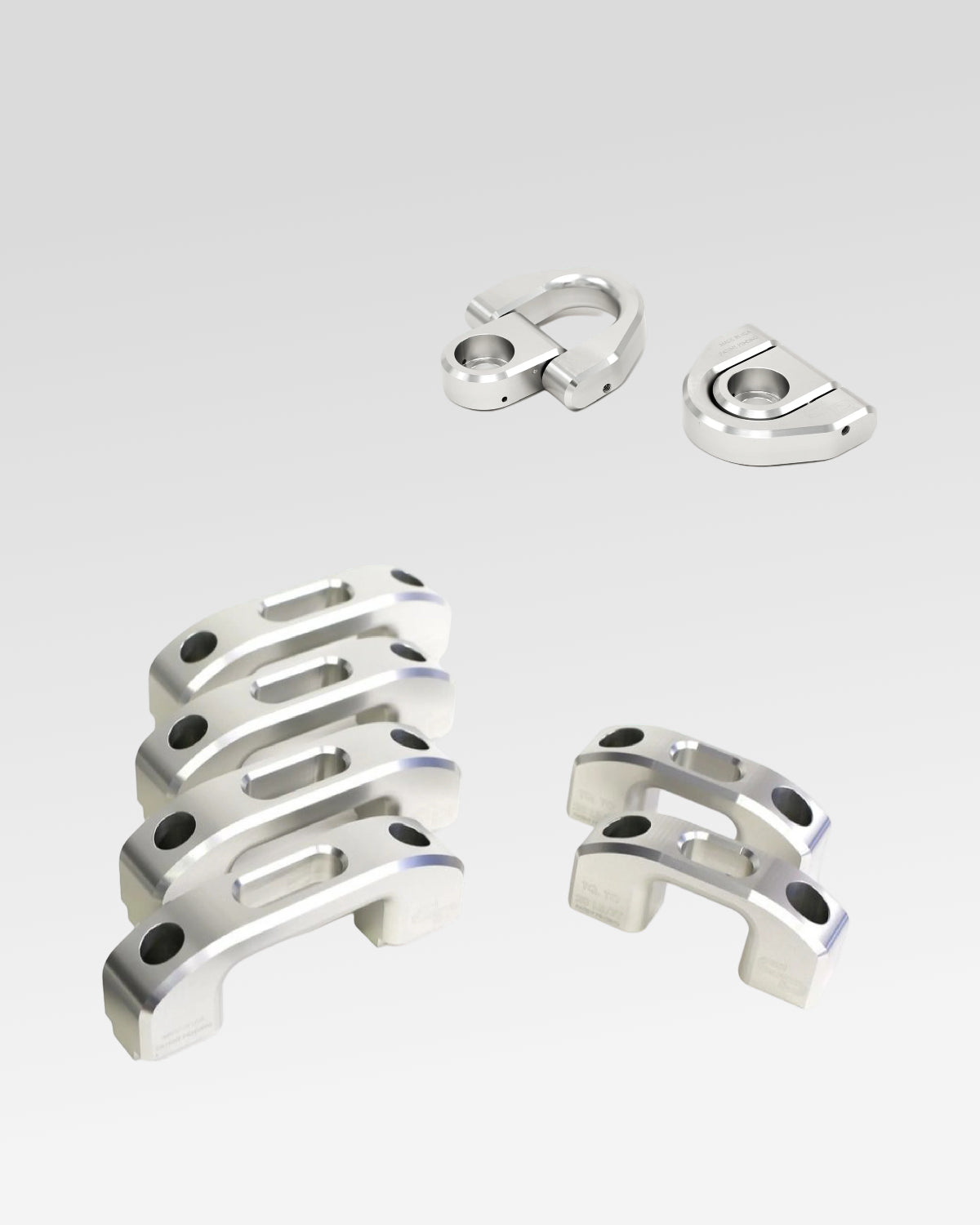 Charvonia Design Complete Bed Tie-Down Kit in Silver Anodized Finish for Toyota Tacoma (2005–Present)