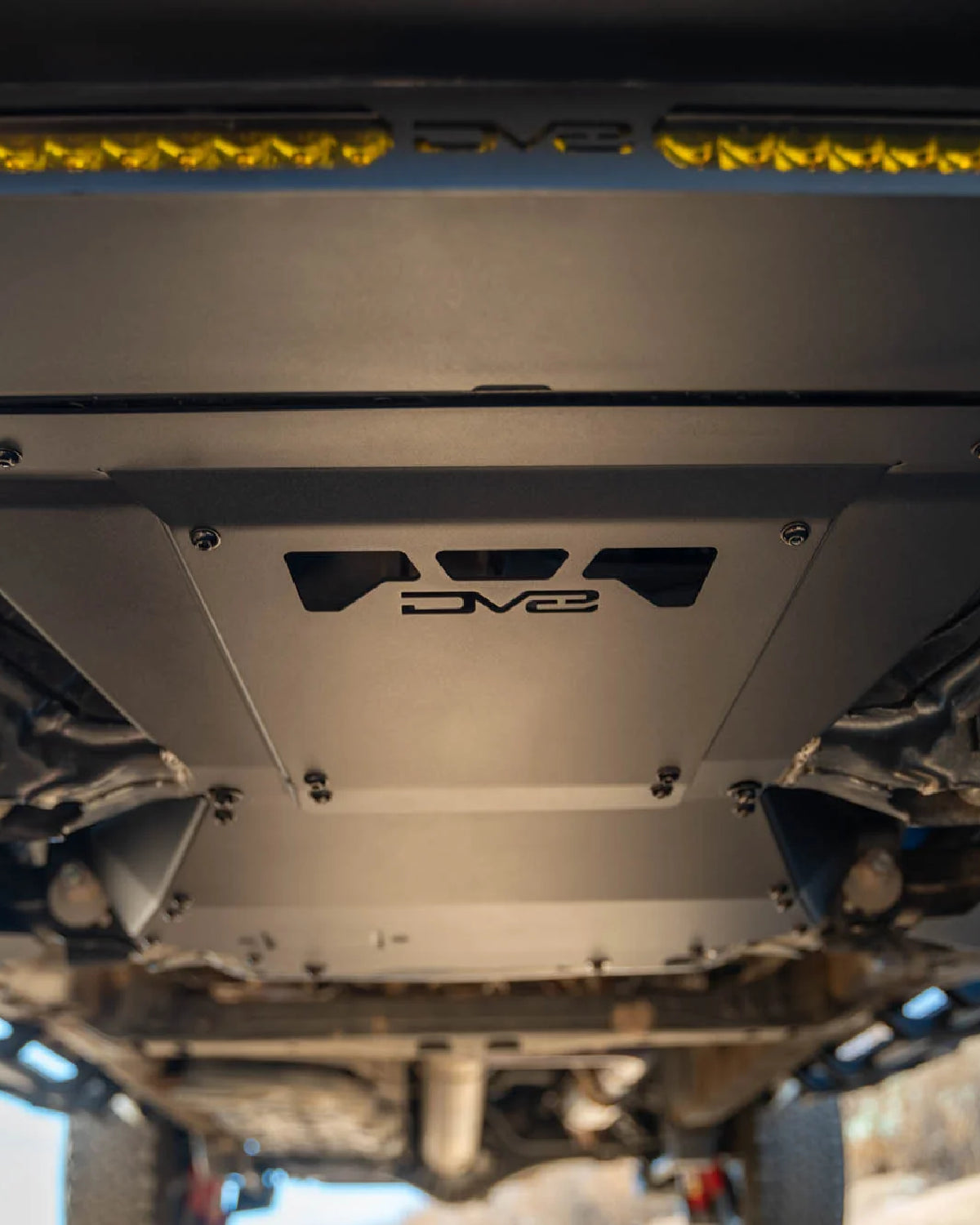 DV8 Offroad 3.5 mm Steel Rear Section Engine Skid Plate for Land Cruiser 250 Series (2024–Present)