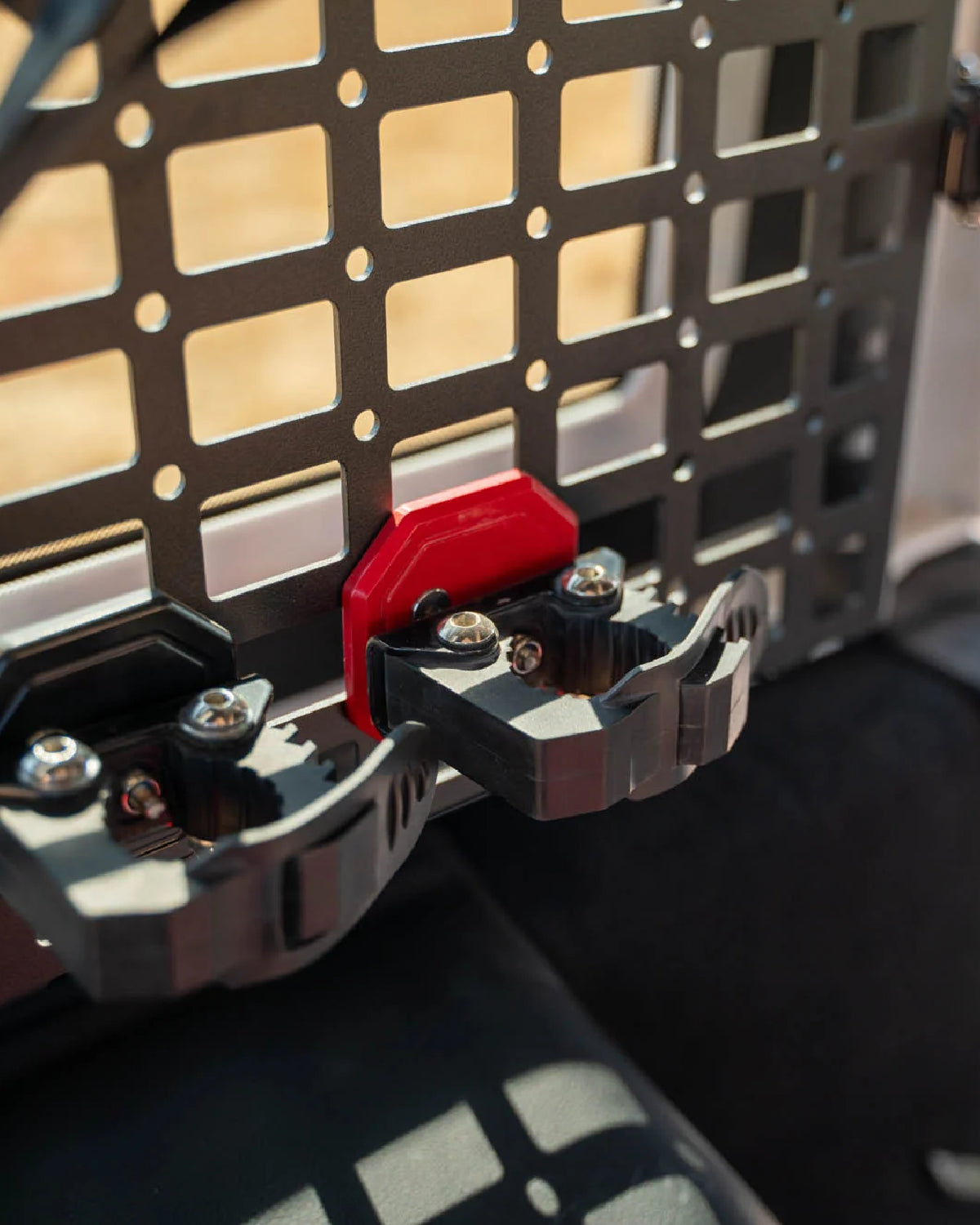 DV8 Offroad MOLLE Panel-Mounted Quick-Release Clamps in Red - Pair