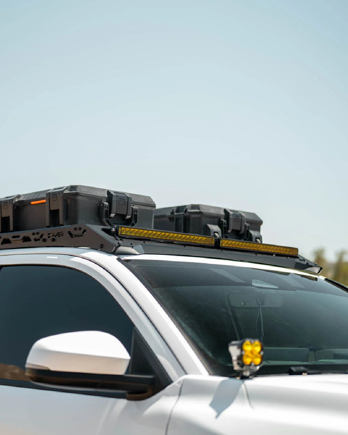 DV8 Offroad Roof Rack Front Fairing with 40 in Light Bar Cutout for 4th-Gen Tacoma (2024–Present)