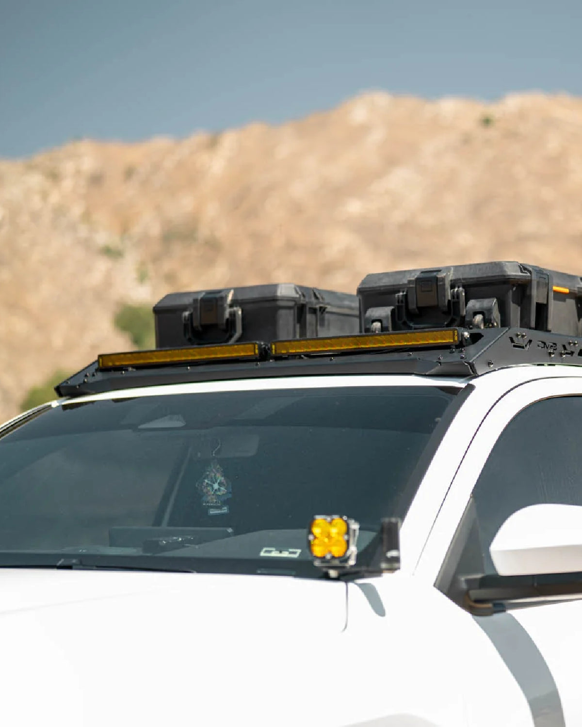 DV8 Offroad Roof Rack Front Fairing with 40 in Light Bar Cutout for 4th-Gen Tacoma (2024–Present)