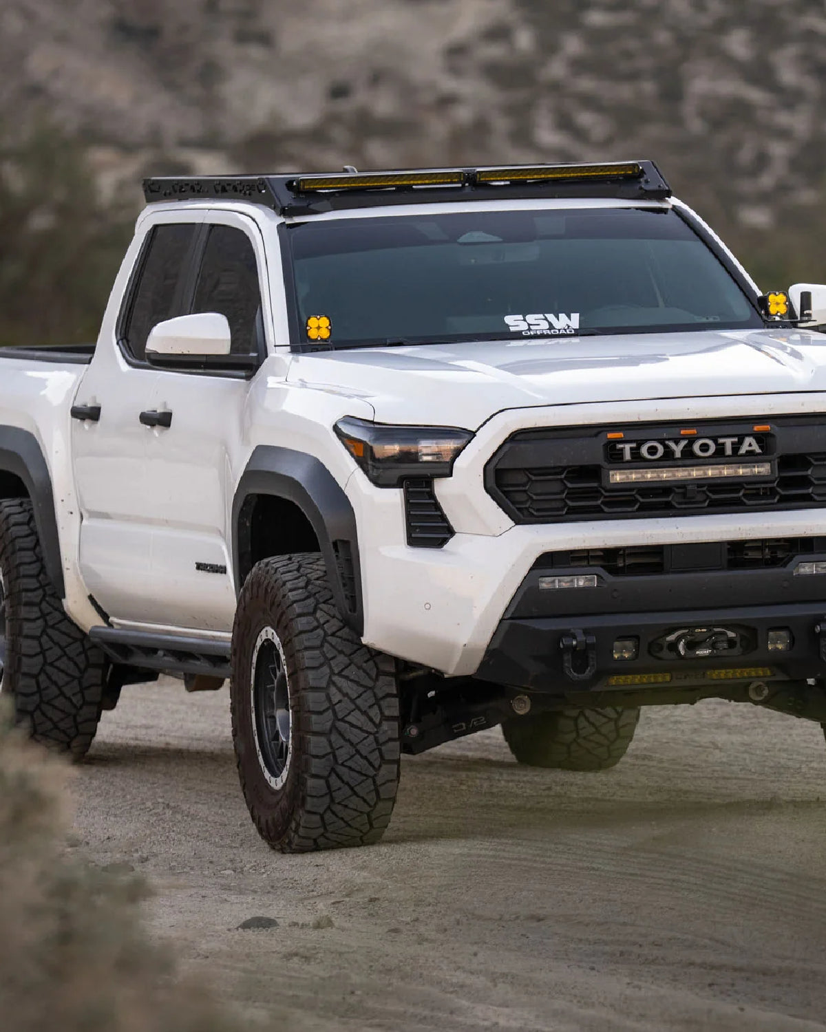 DV8 Offroad Roof Rack Front Fairing with 40 in Light Bar Cutout for 4th-Gen Tacoma (2024–Present)