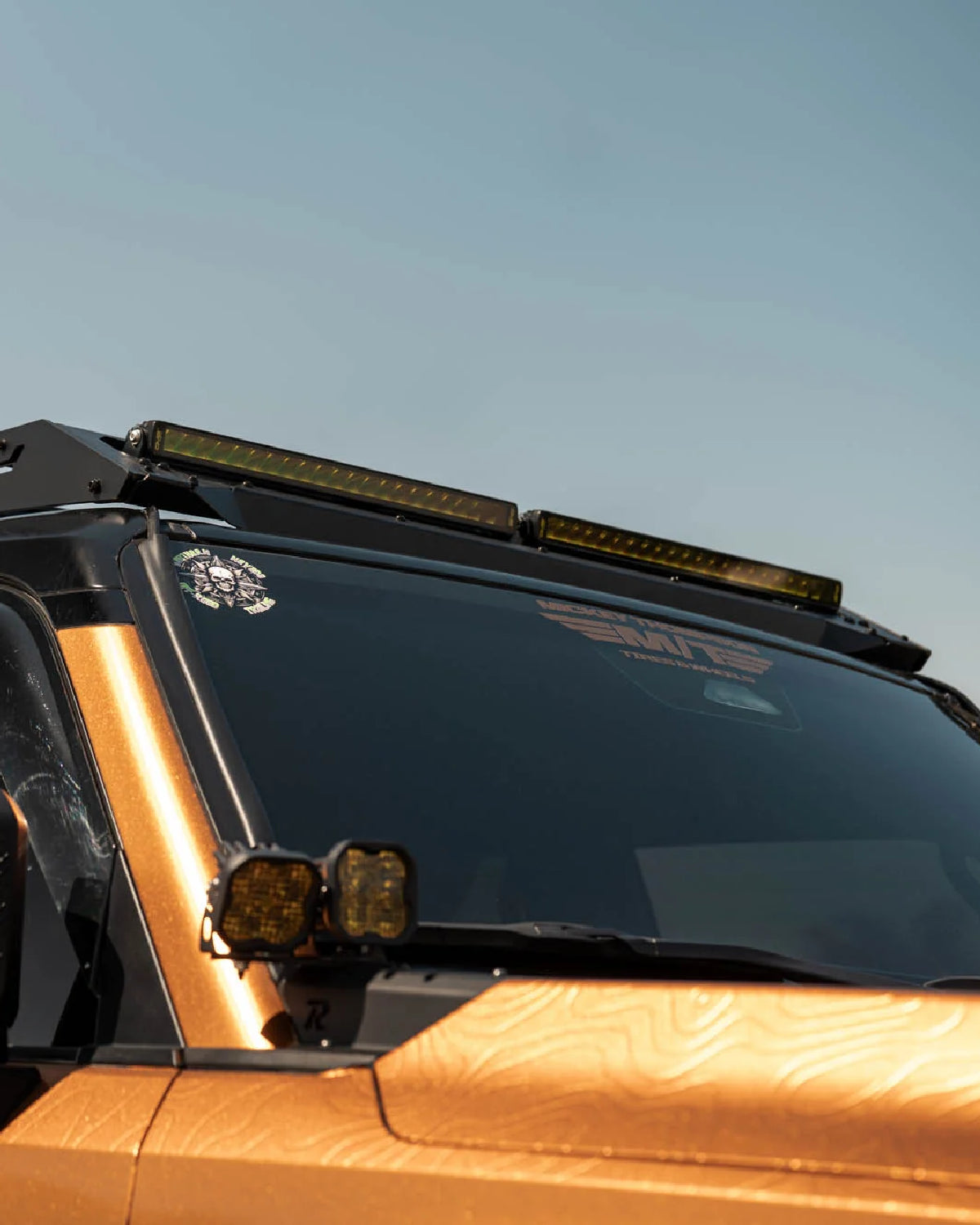 DV8 Offroad Roof Rack Front Fairing with 40 in Light Bar Cutout for Land Cruiser 250 Series (2024–Present)