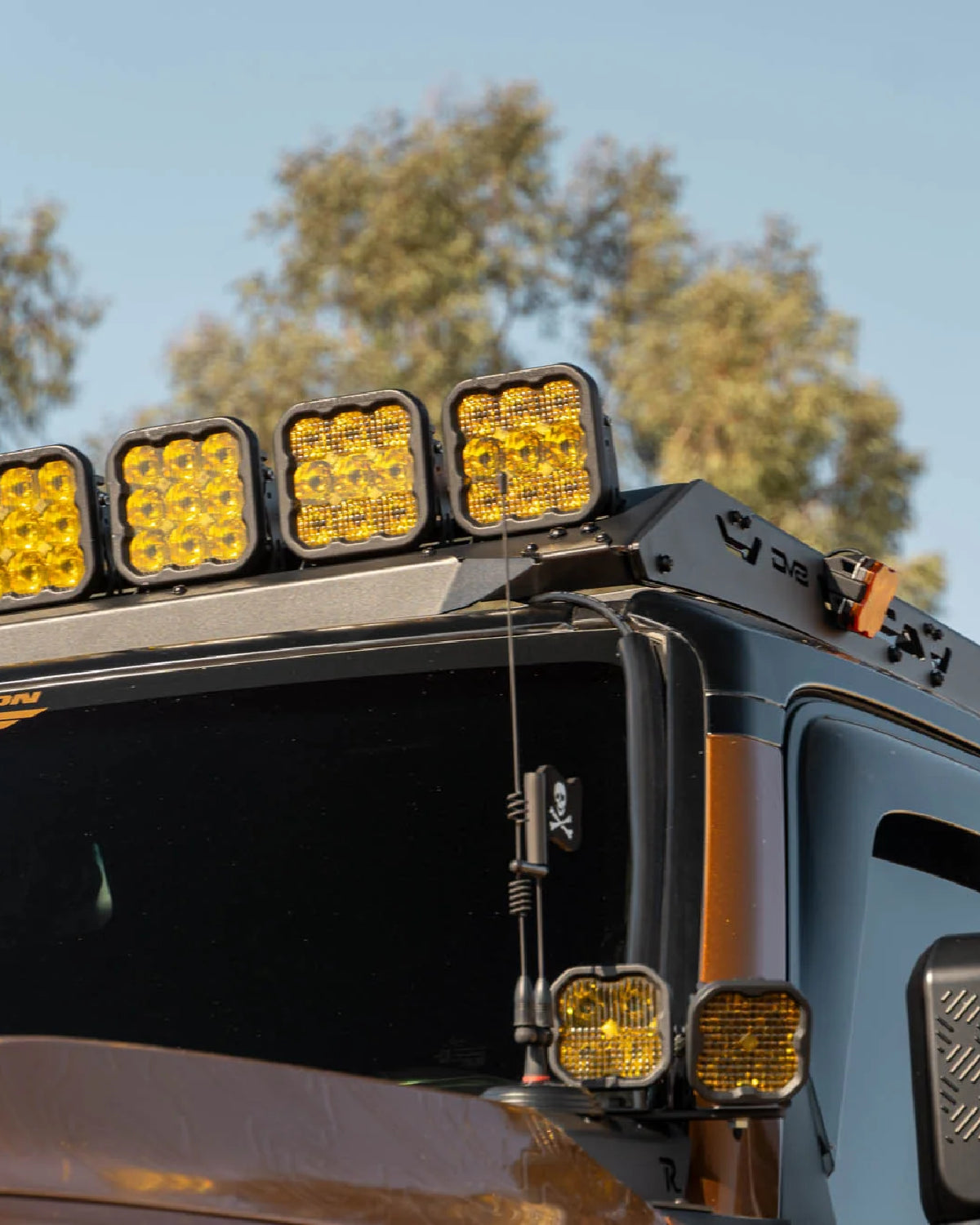 DV8 Offroad Roof Rack Front Fairing with 40 in Light Bar Cutout for Land Cruiser 250 Series (2024–Present)