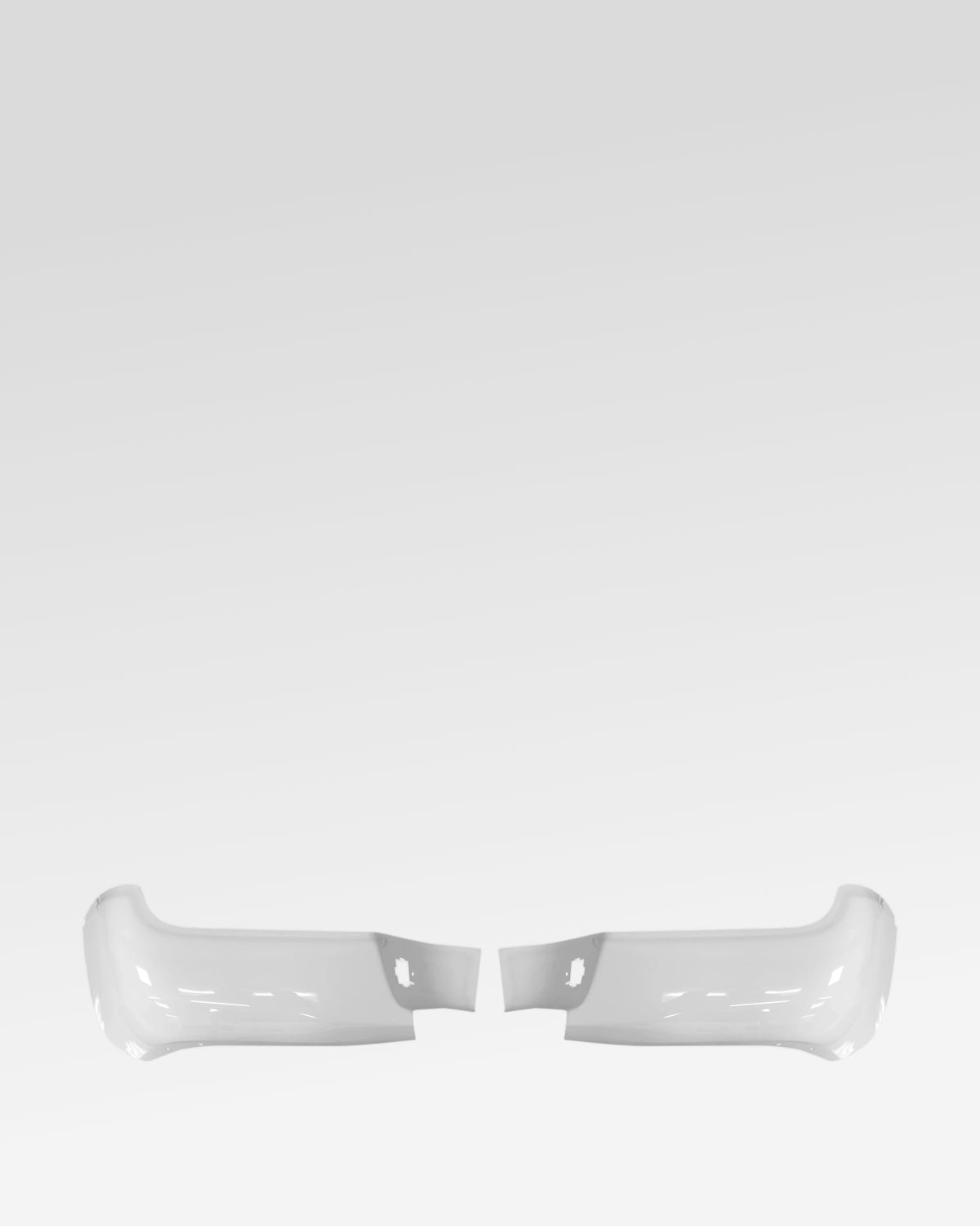 Ecoological BumperShellz Rear Bumper Corner Overlays in Super White for 2nd-Gen Tacoma (2005–2015) - Pair