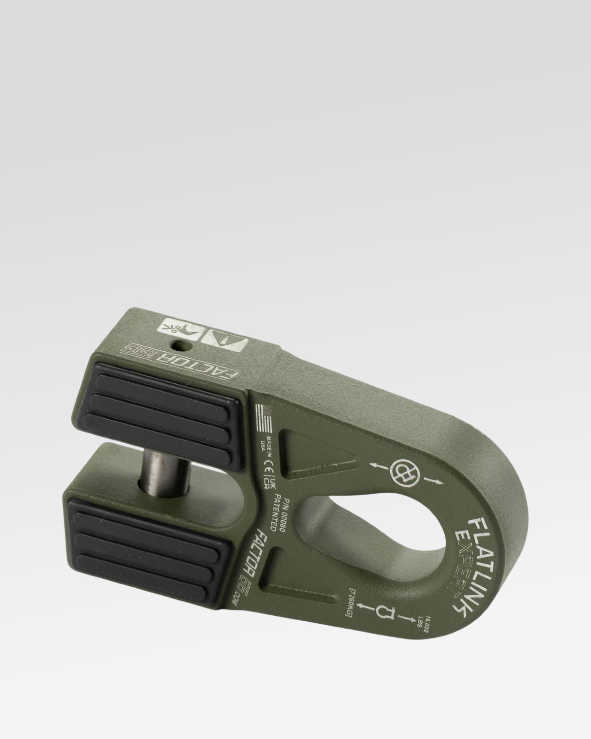 Factor 55 FlatLink Expert Winch Shackle Mount in Olive Drab Green